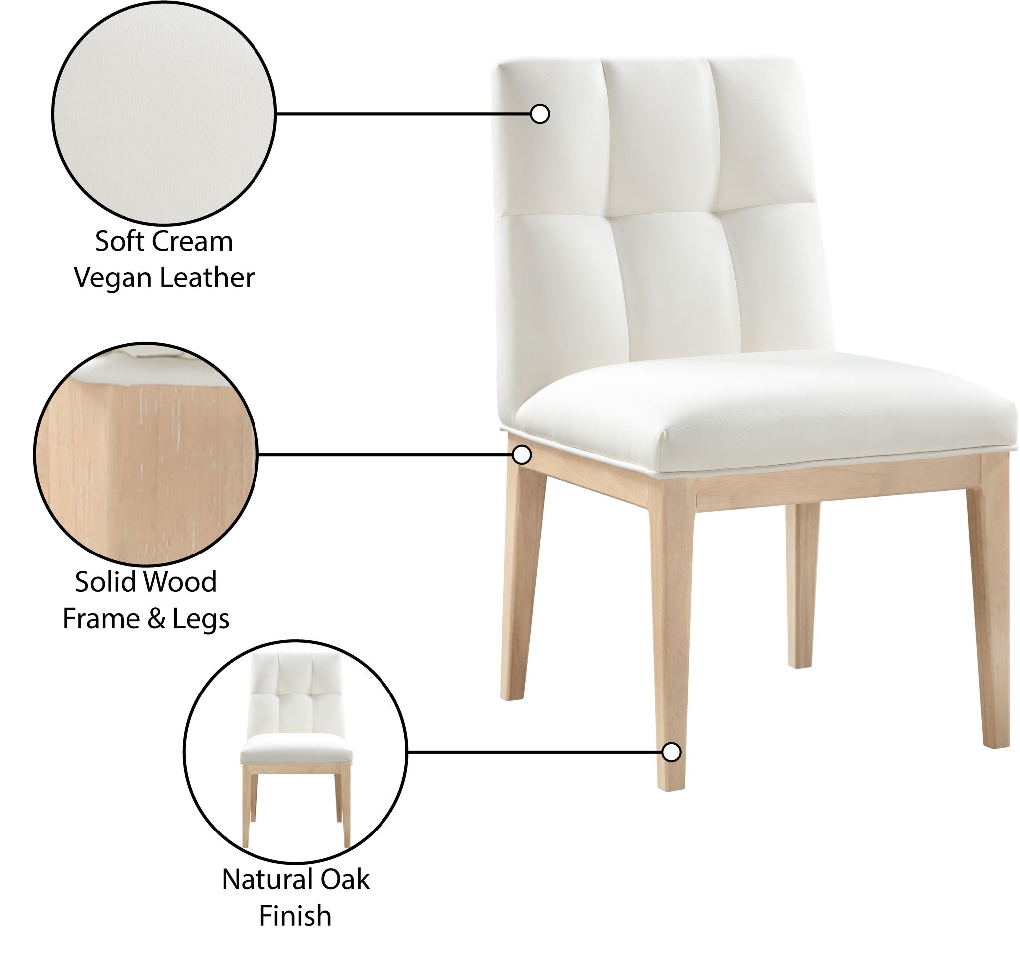 Adrian - Dining Side Chair (Set of 2) - Light Brown Legs
