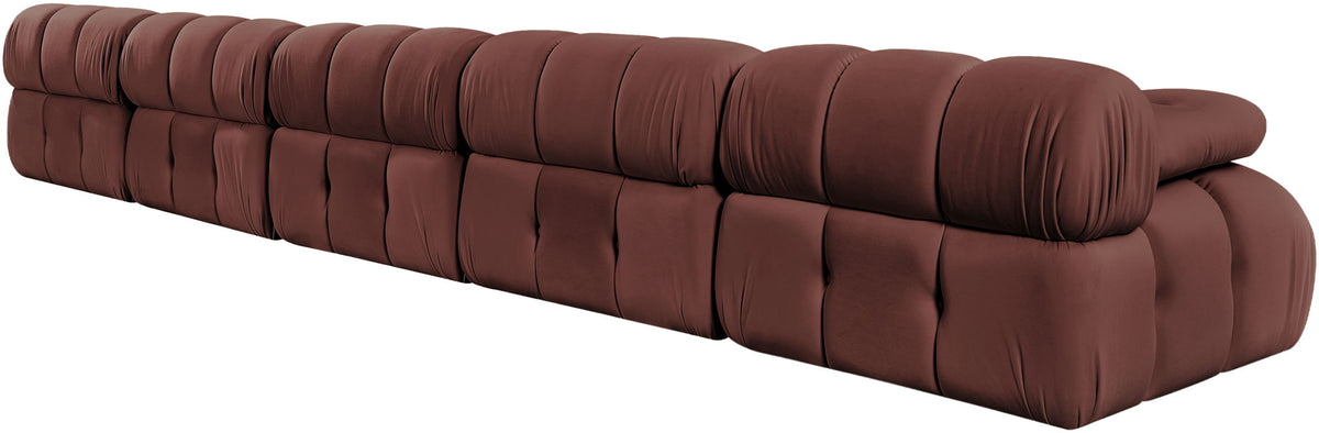 Orin - Velvet 5 Piece Modular Armless Sofa