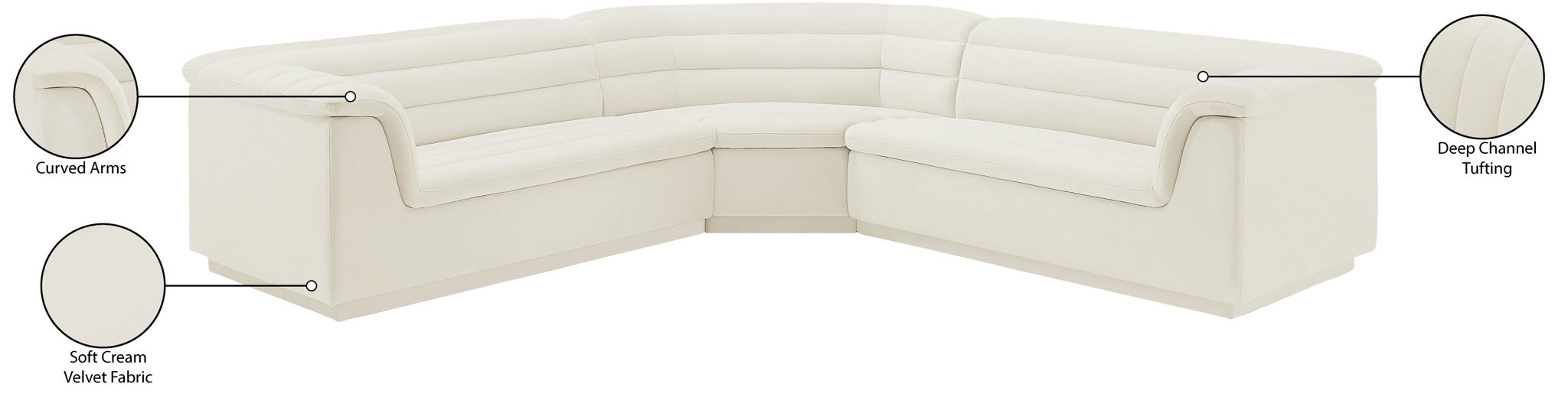Cascade - Velvet Modular Sectional