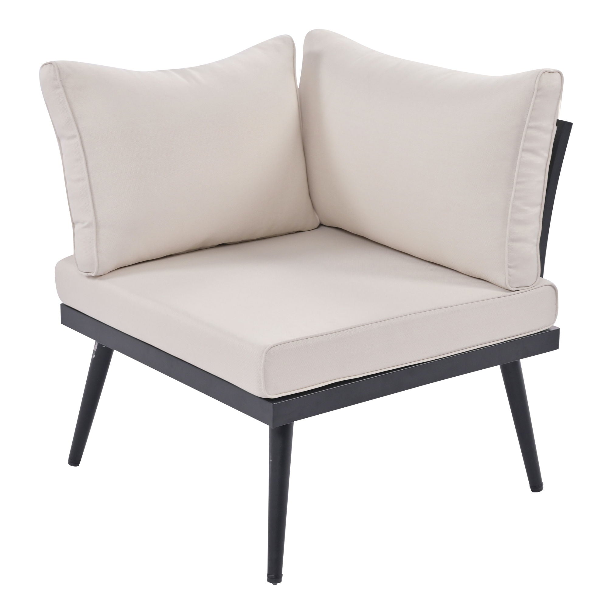 Modern Outdoor Sectional Sofa Set With Nesting Coffee Tables