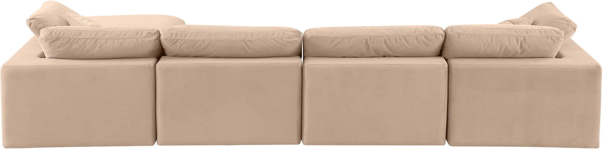 Comfy - 5 Piece Velvet Modular Sectional With Chaise