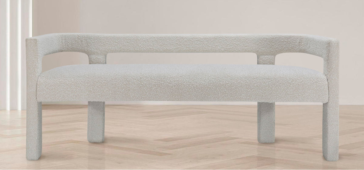 Athena - Boucle Fabric Bench