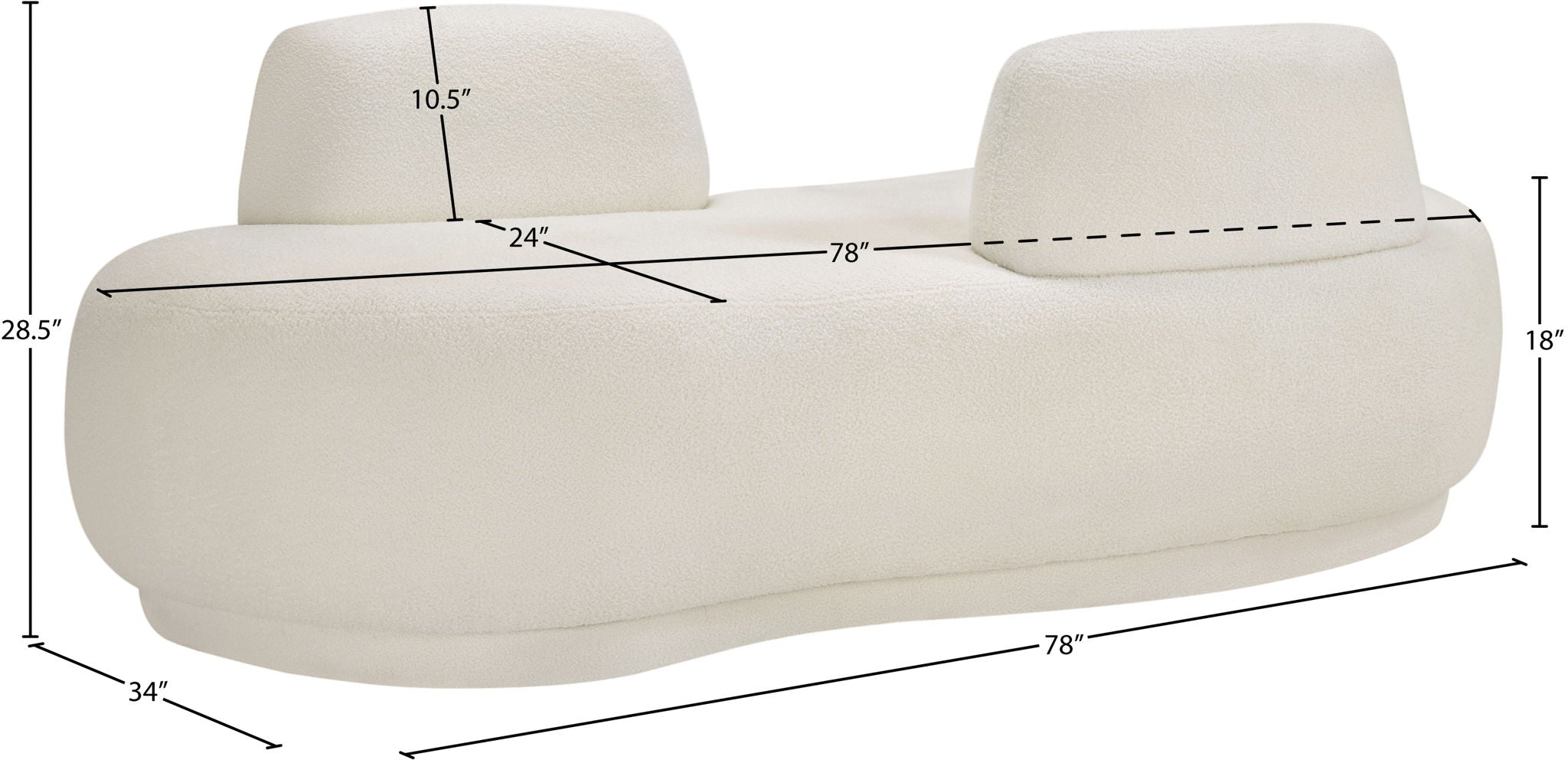 Argyle - Teddy Fabric Chaise / Loveseat