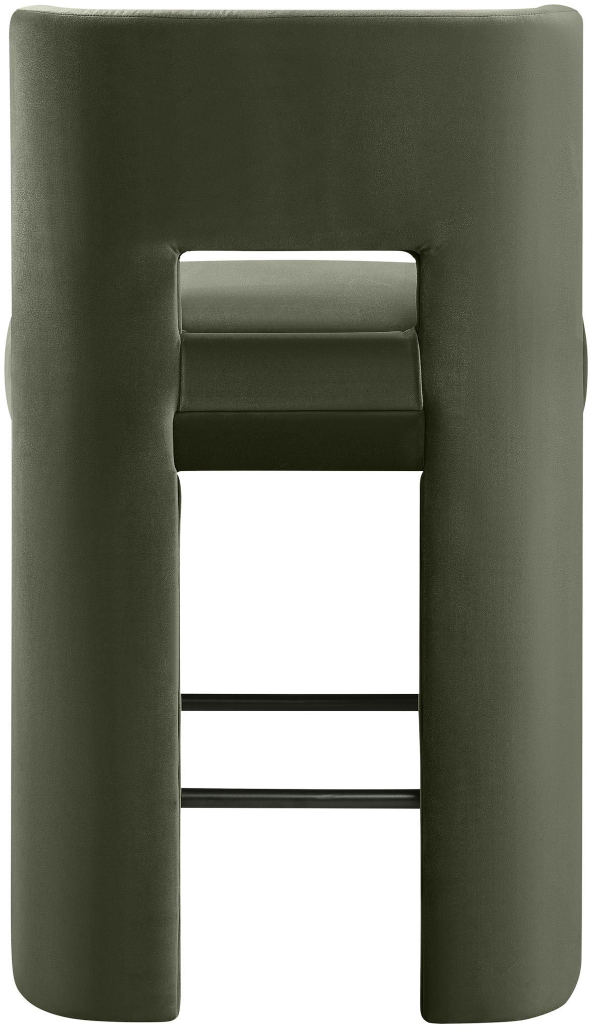 Zuno - Velvet Performance Fabric Upholstered Counter Stool (Set of 2)