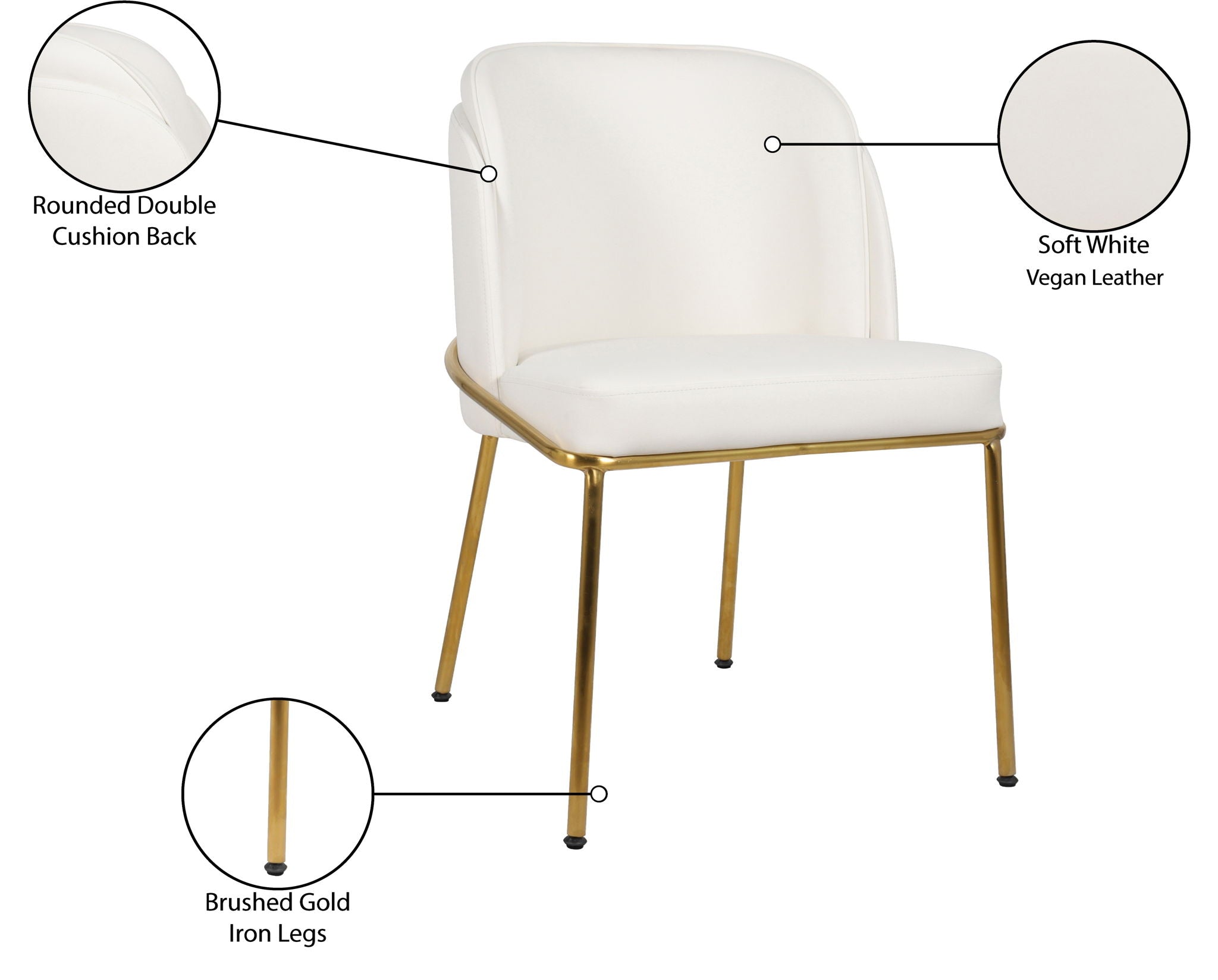 Jagger - Dining Chair (Set of 2) - Gold Base