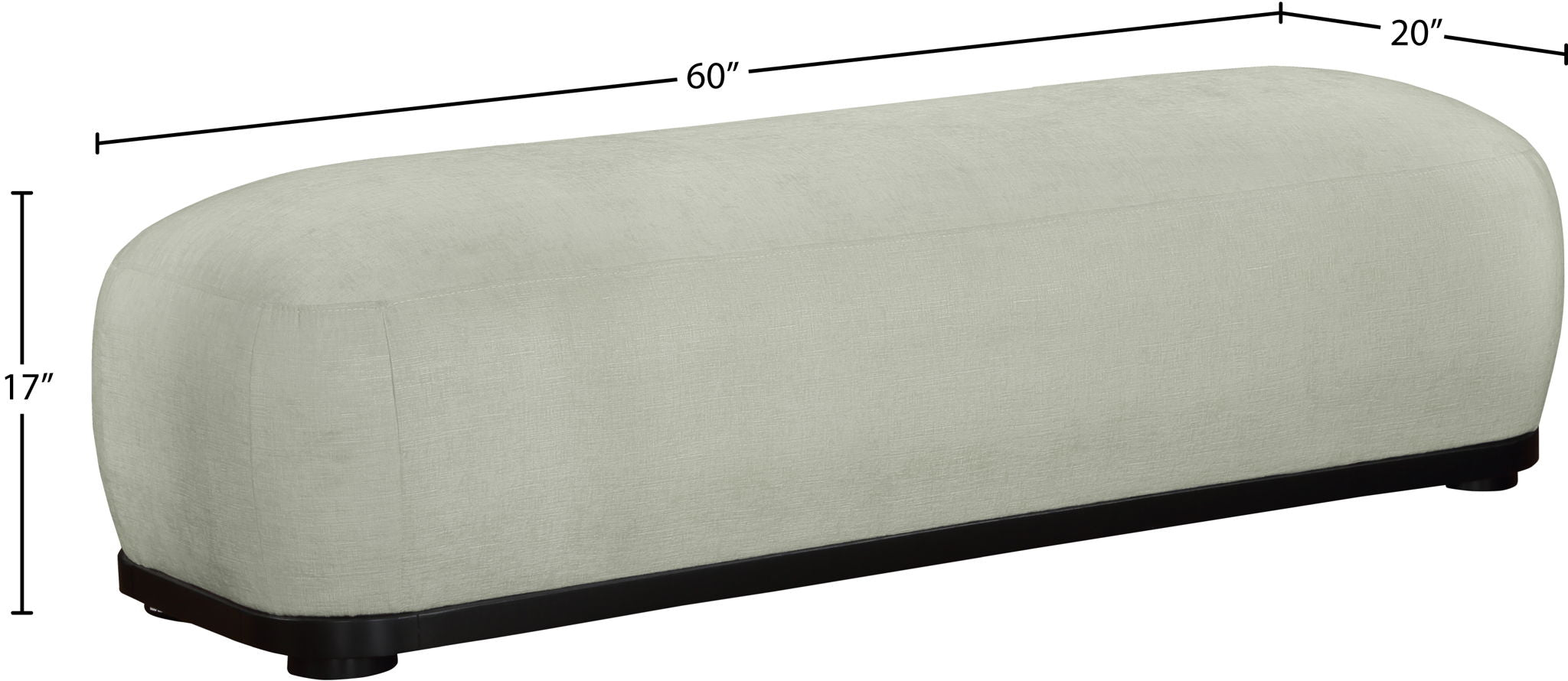 Calum - Bench - Black Frame