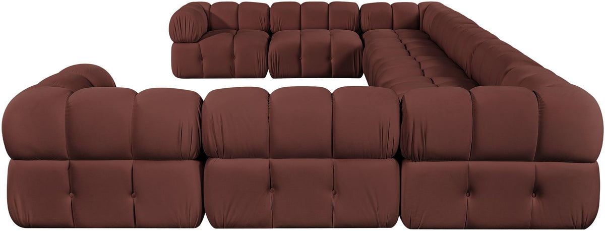 Orin - Velvet Performance Fabric Upholstered 9 Piece Sectional