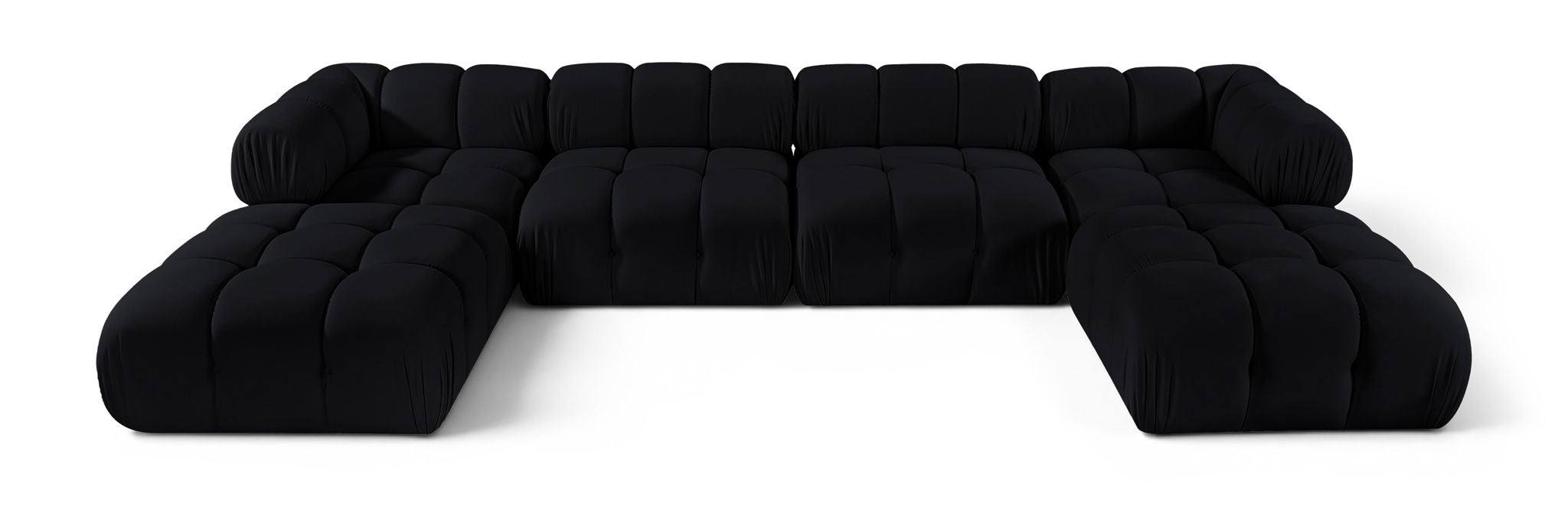 Orin - Velvet 6 Piece Modular Double Chaise Sectional