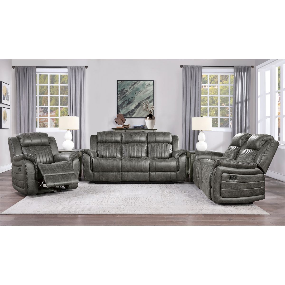 Centeroak - Double Reclining Sofa