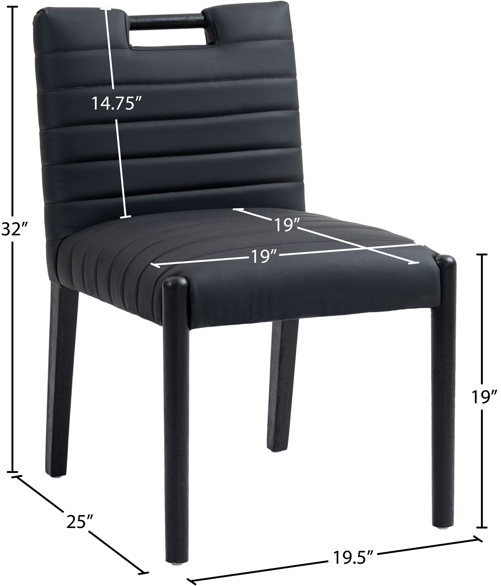Aimee - Dining Side Chair (Set of 2) - Black Legs