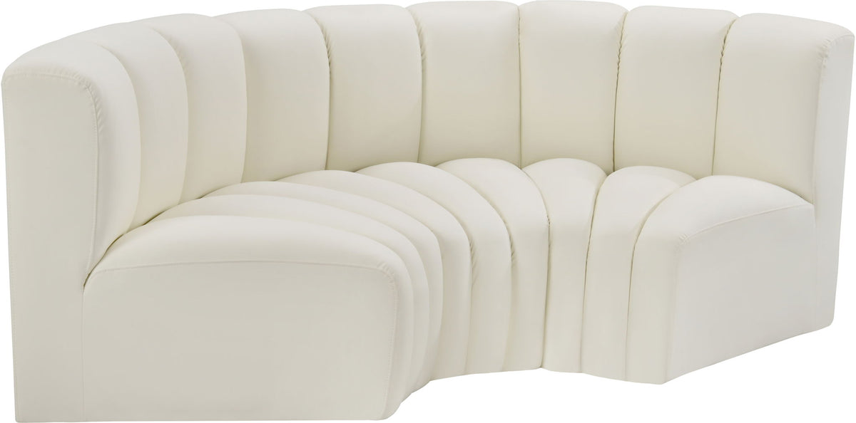 Arc - Faux Leather 3 Piece Modular U-Shaped Sofa