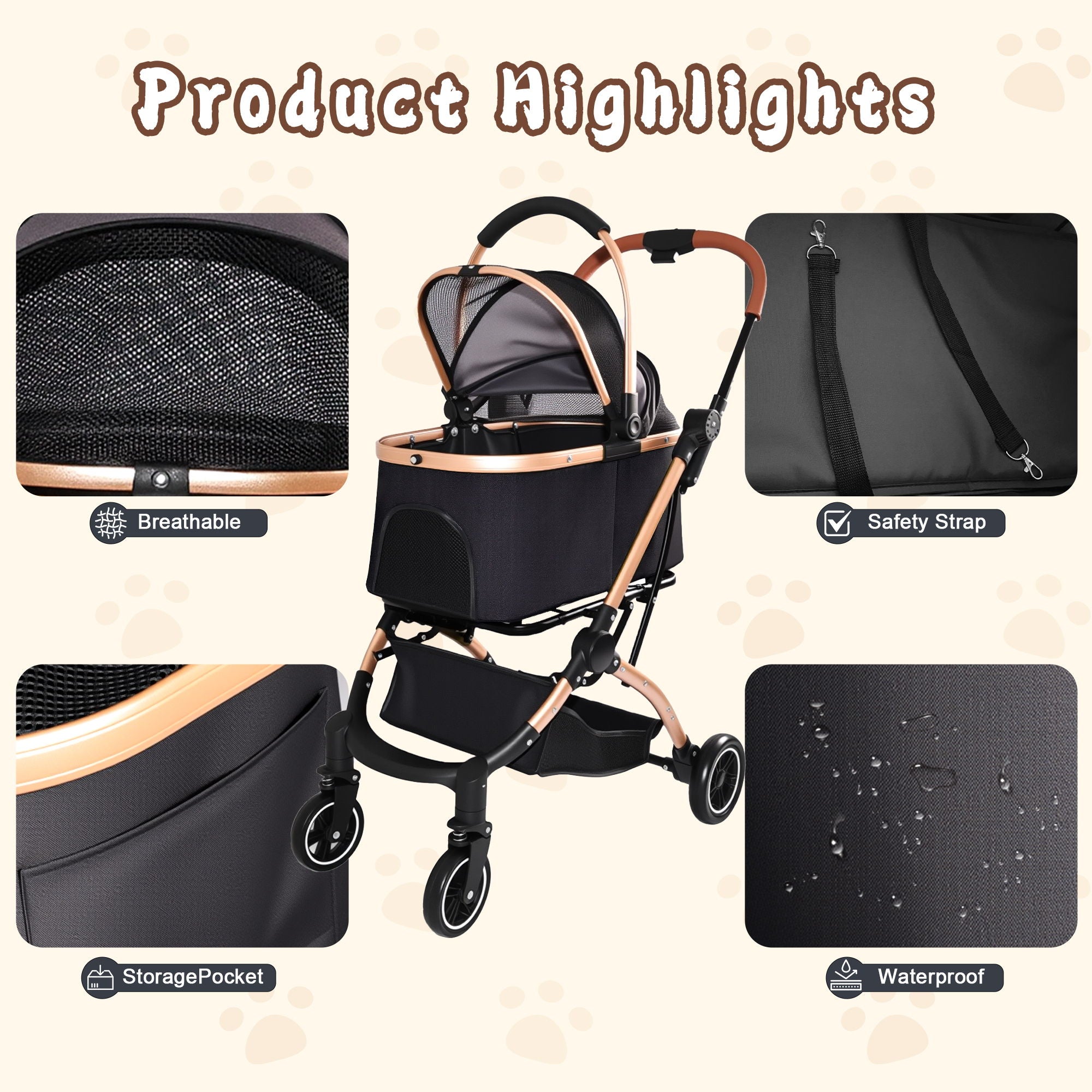 Pet Stroller For Dogs And Cats