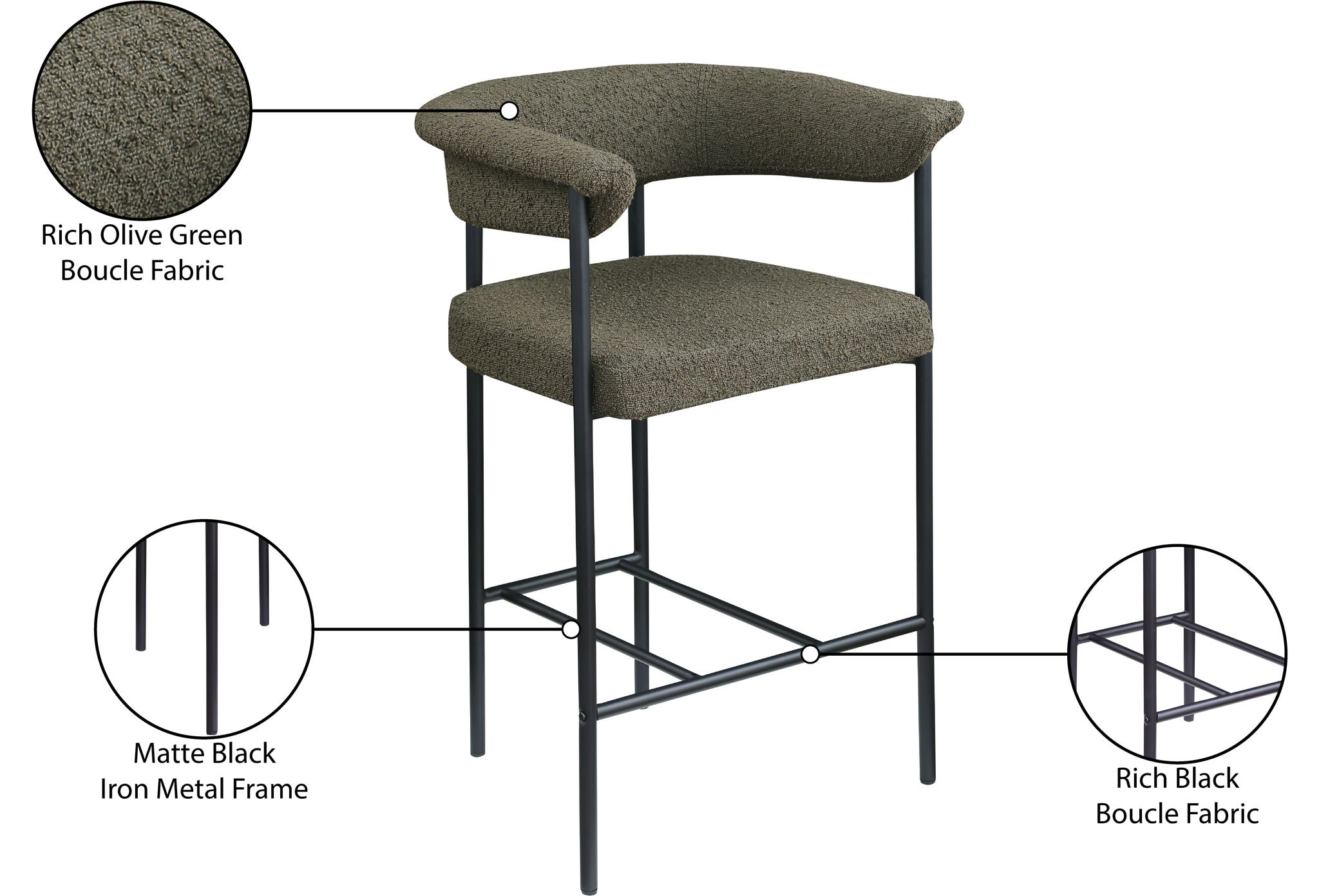 Malin - Boucle Counter Stool (Set of 2)