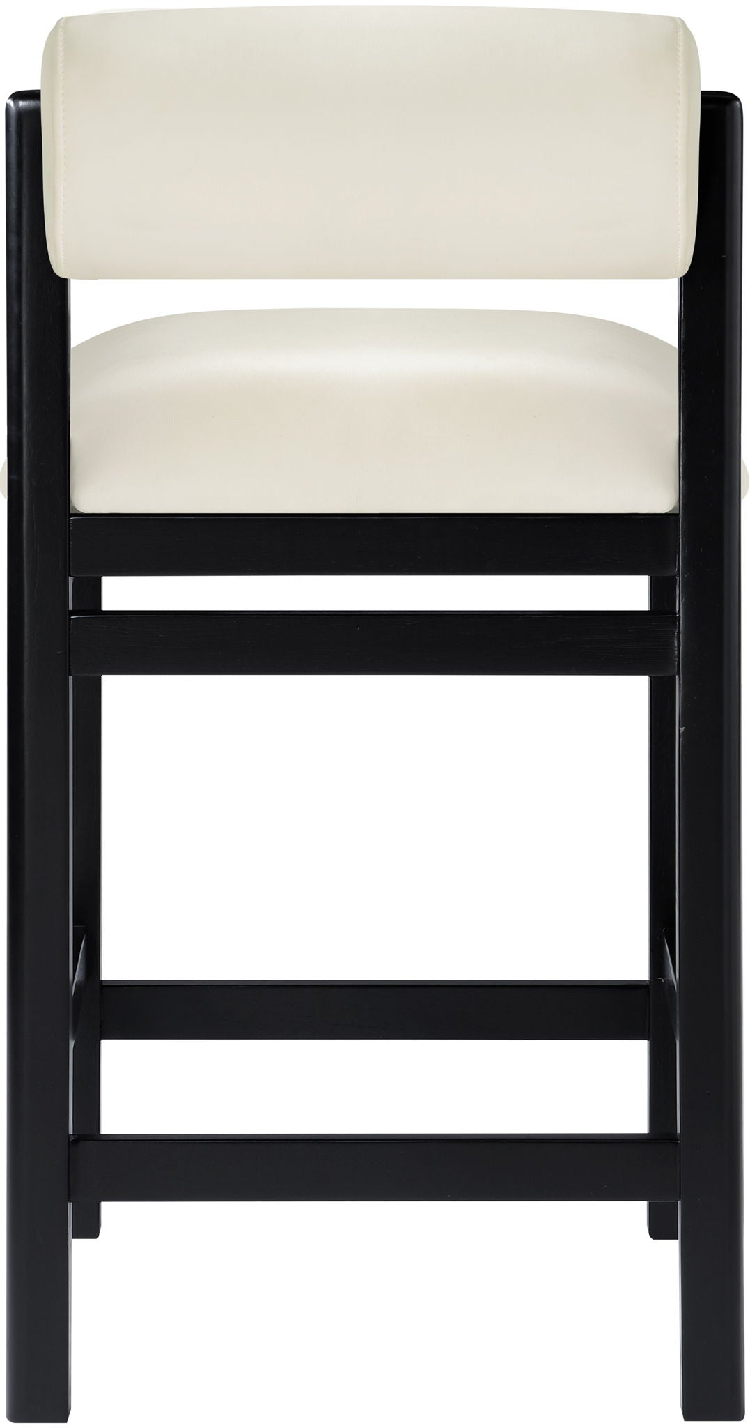 Roundhill - Faux Leather Counter Stool - Black Frame