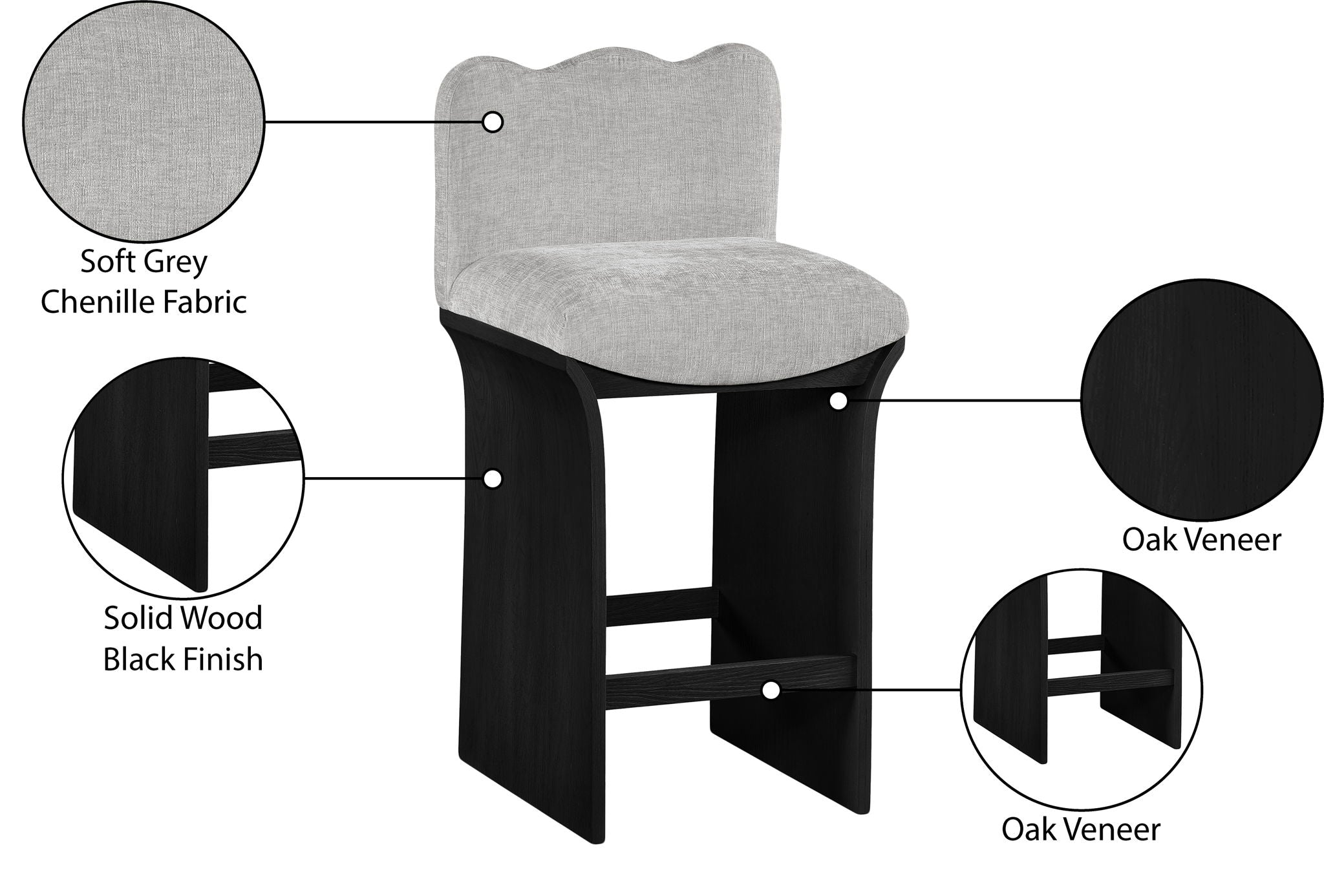 Shaw - Counter Stool - Black Base