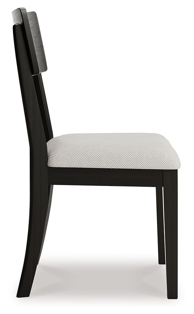 Portdown - Dining Upholstered Side Chair (Set of 2) - Black