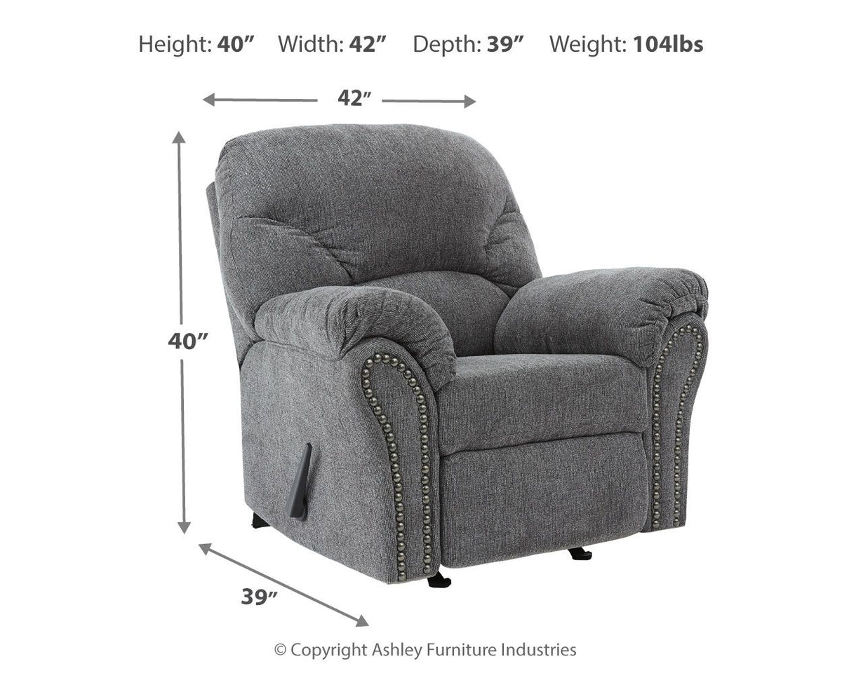 Allmaxx - Rocker Recliner - Pewter