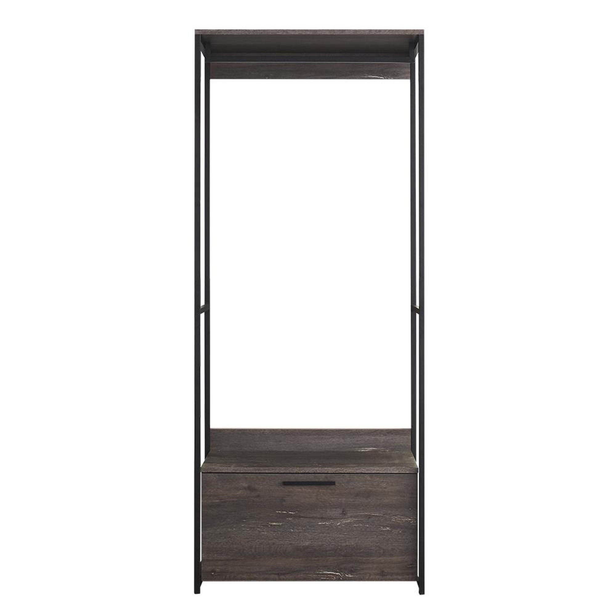 Monica - Walk-In Closet System, Modular Storage - Rustic