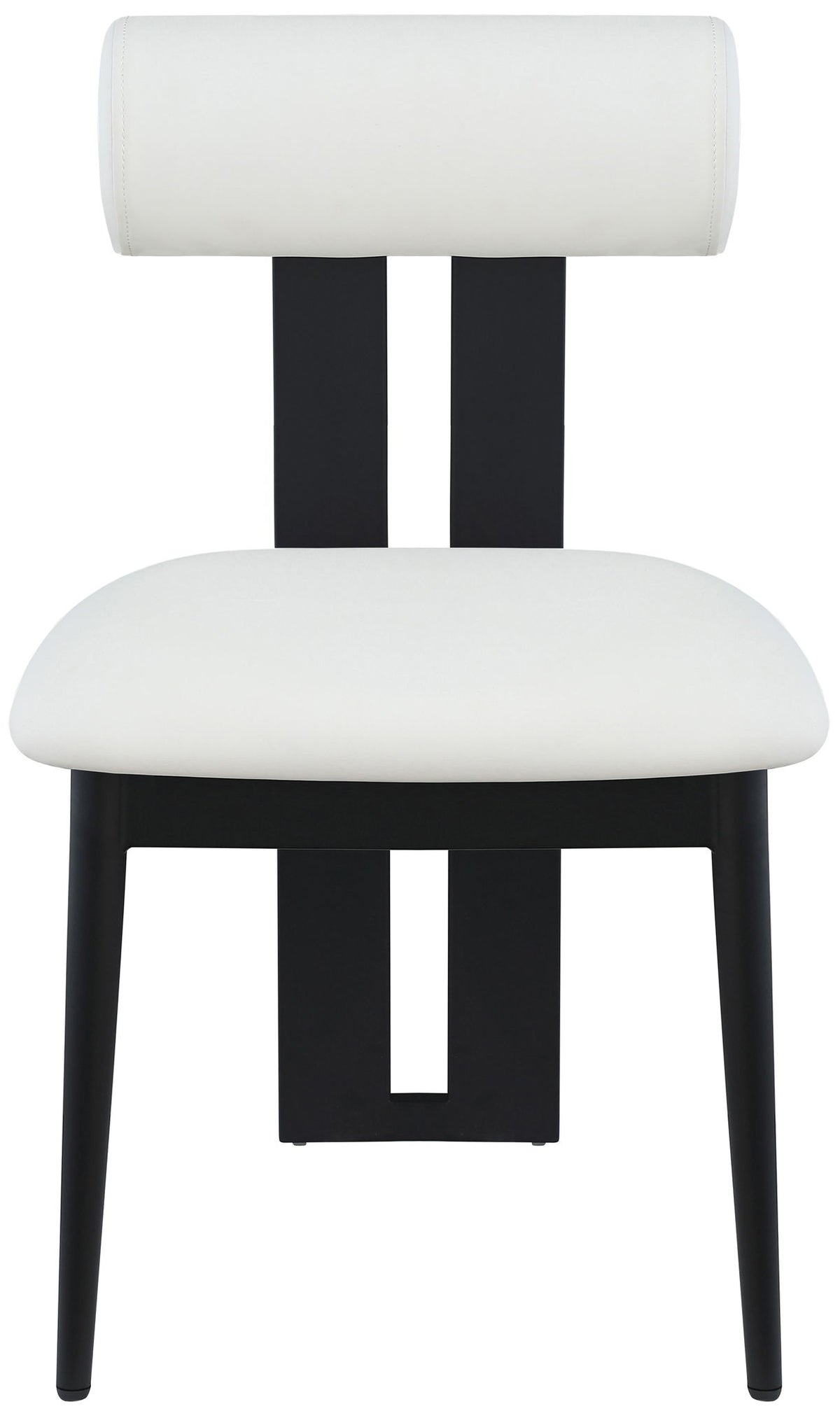 Dario - Faux Leather Dining Chair With Black Frame (Set of 2)
