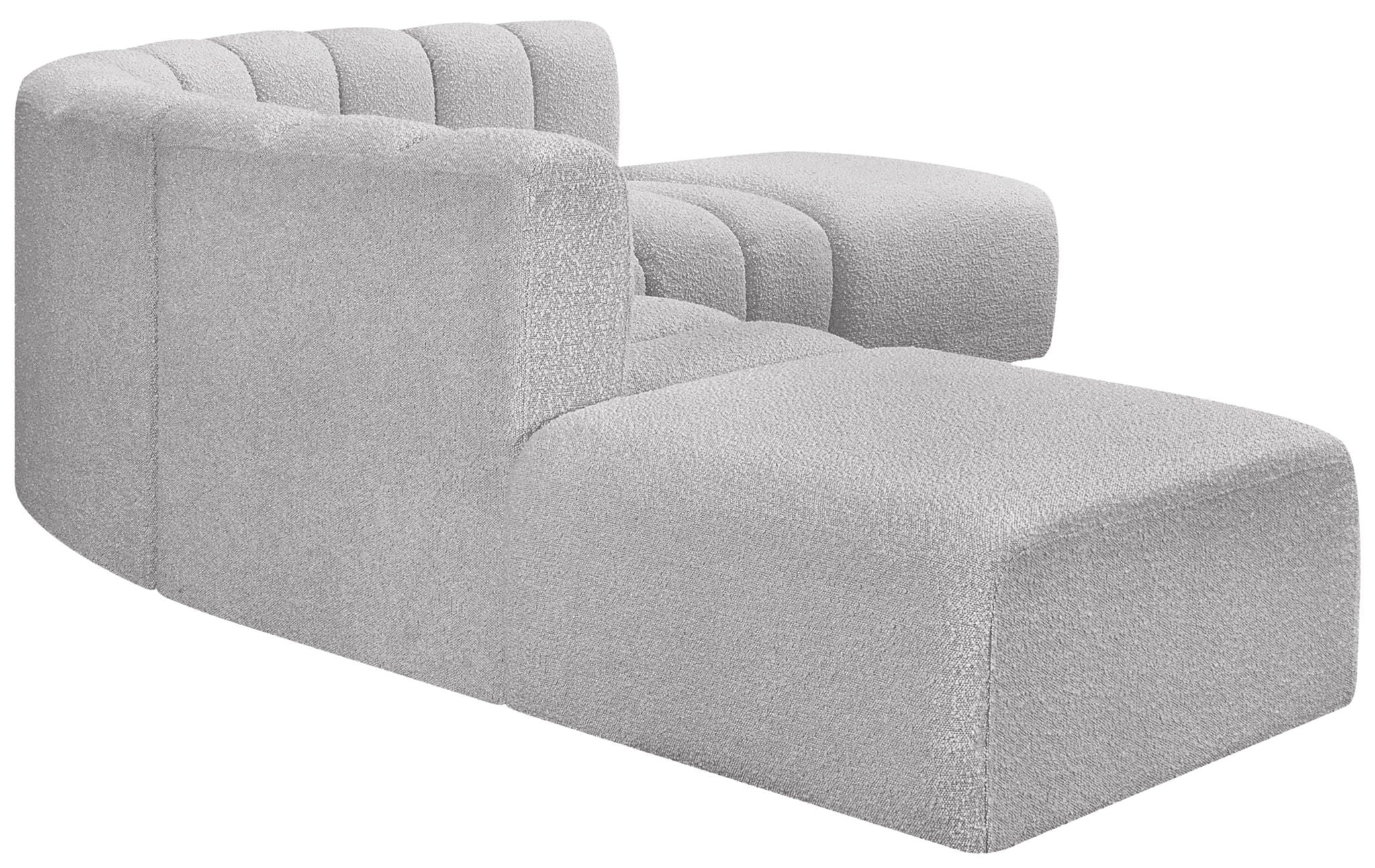 Arc - Boucle Fabric 6 Piece Corner Modular Sofa