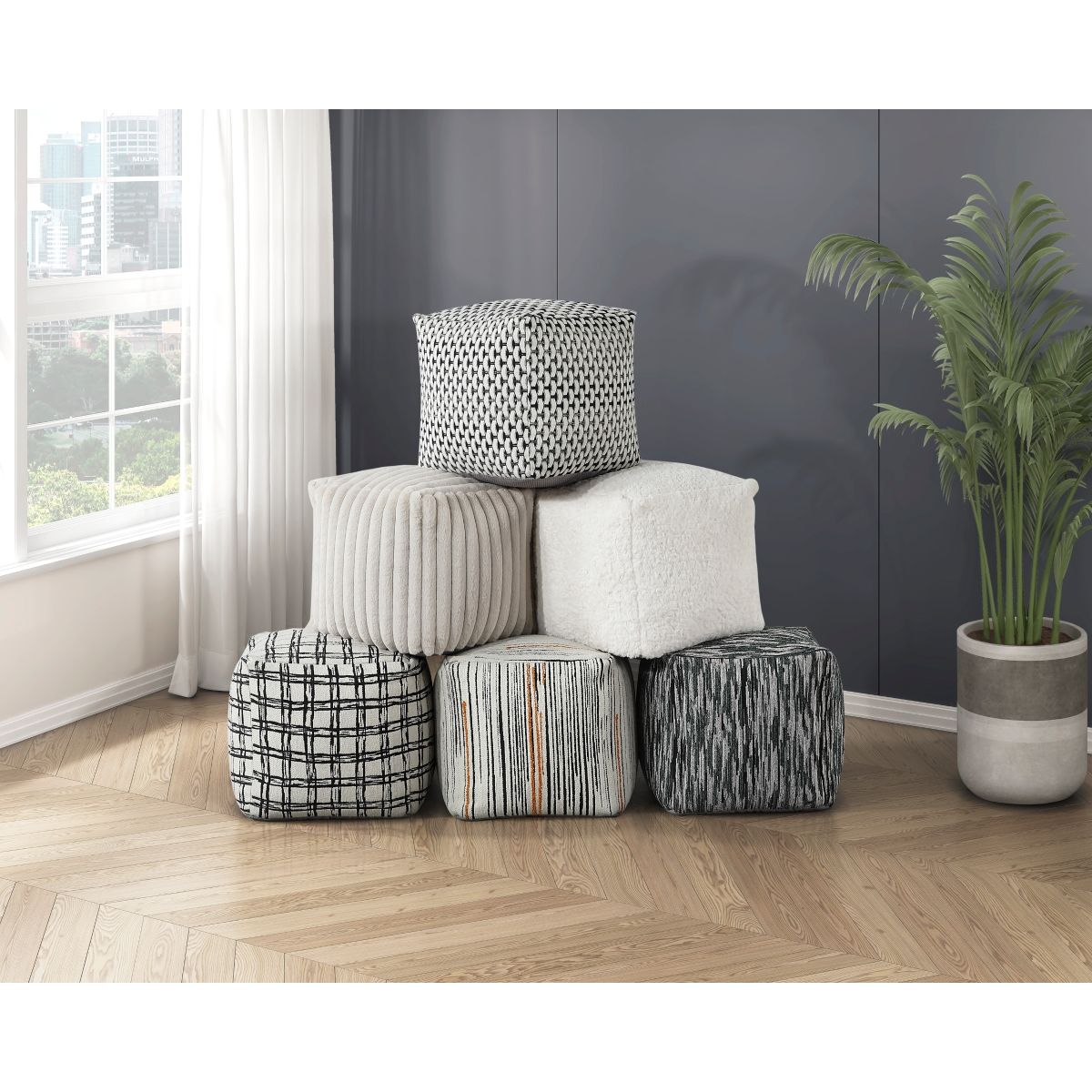 Easley - Misty Pouf - Multicolor