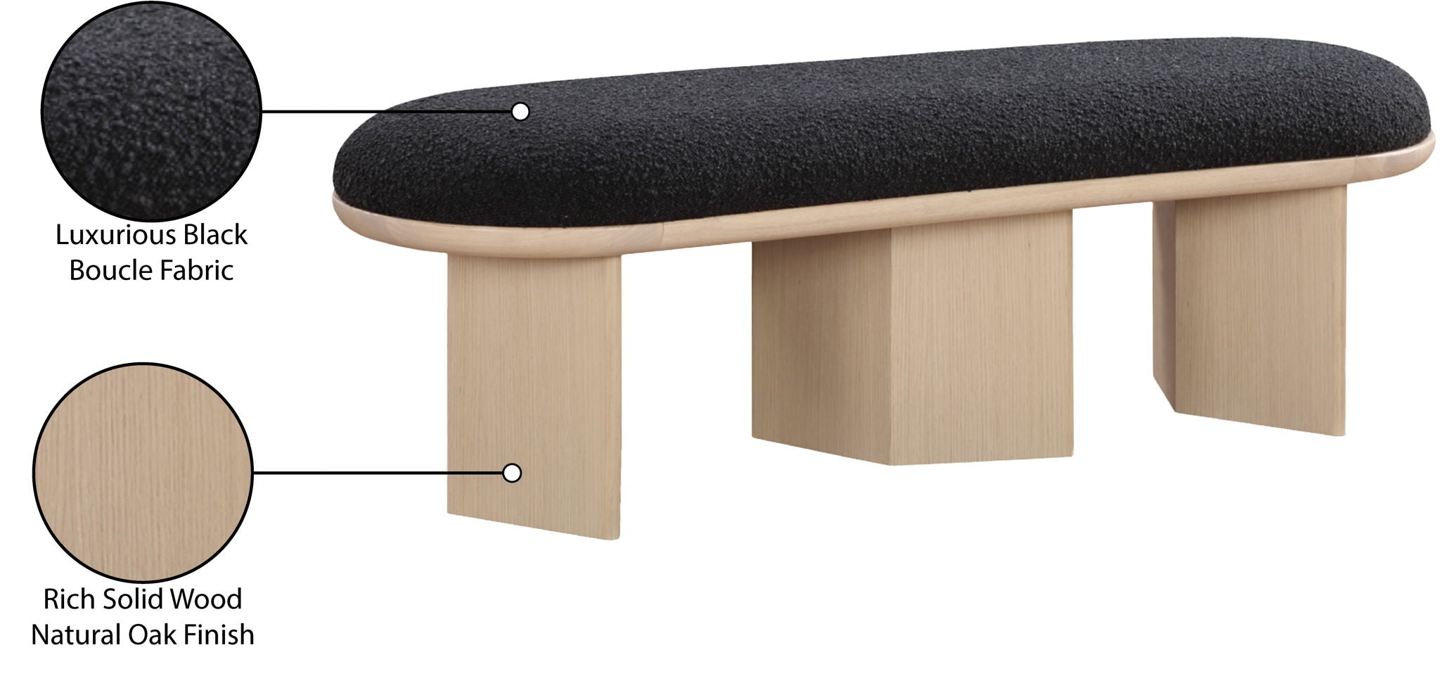Wilshire - Bench With Natural Base