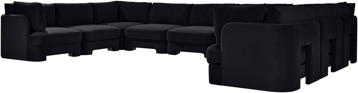 Hammond - Velvet Performance Fabric Upholstered 9 Piece Sectional