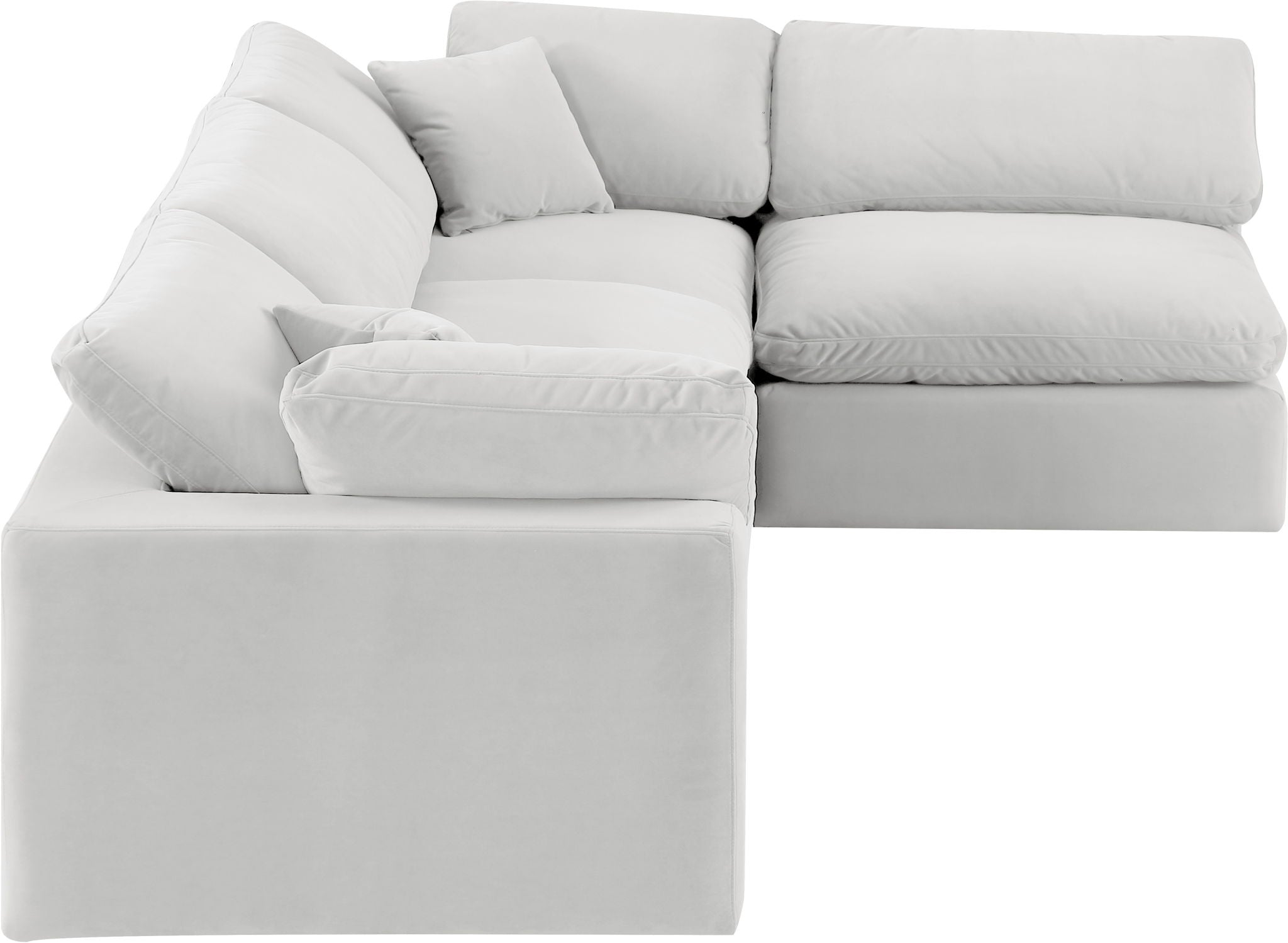 Comfy - 4 Piece Velvet Modular Armless Sectional
