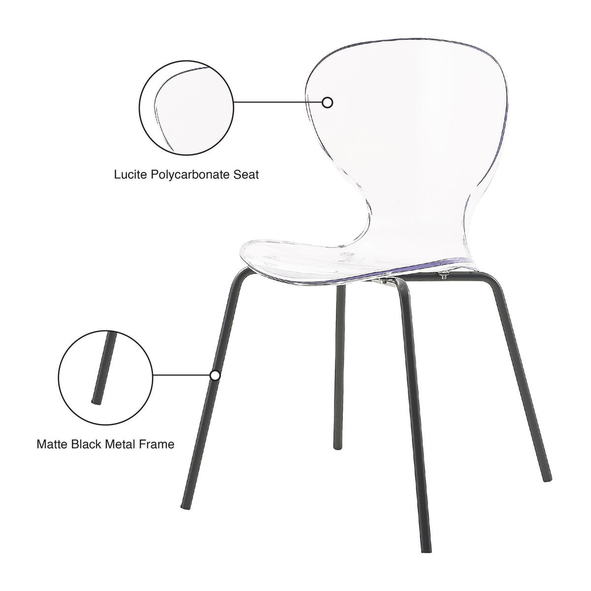 Clarion - Metal Dining Chair (Set of 2) - Matte Black