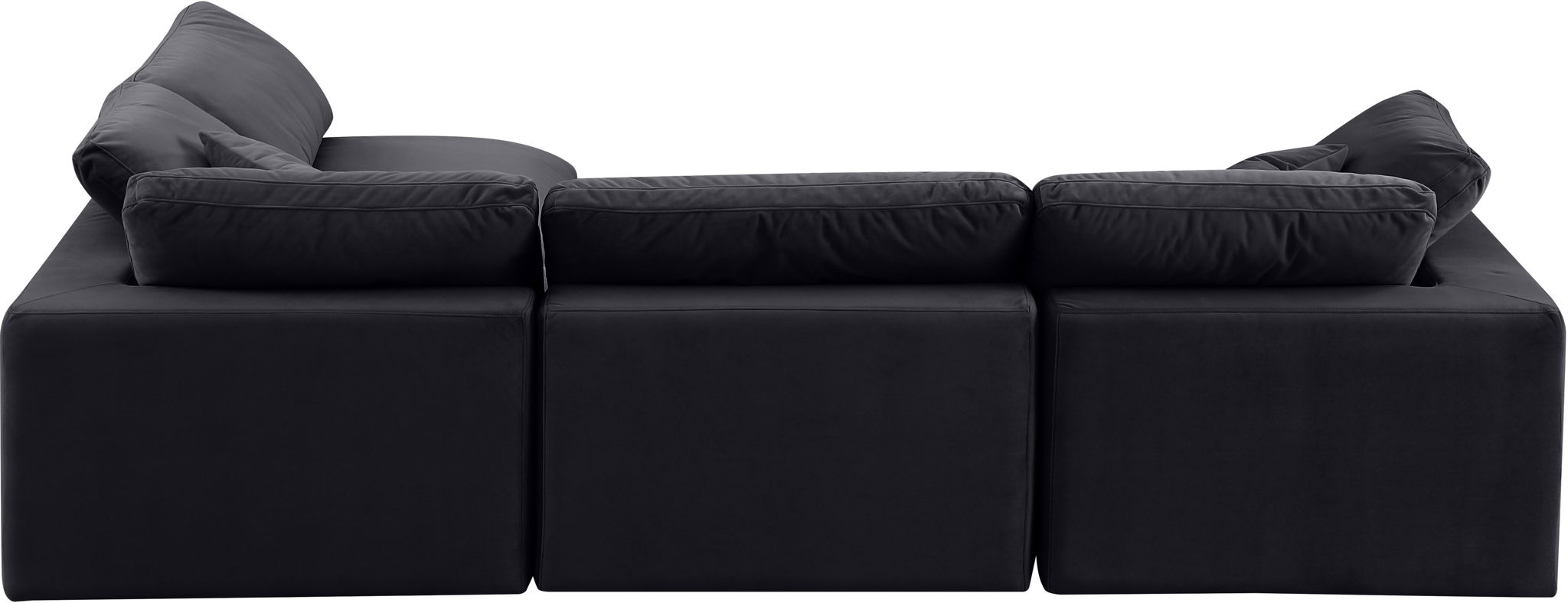 Comfy - 4 Piece Velvet Modular Armless Sectional