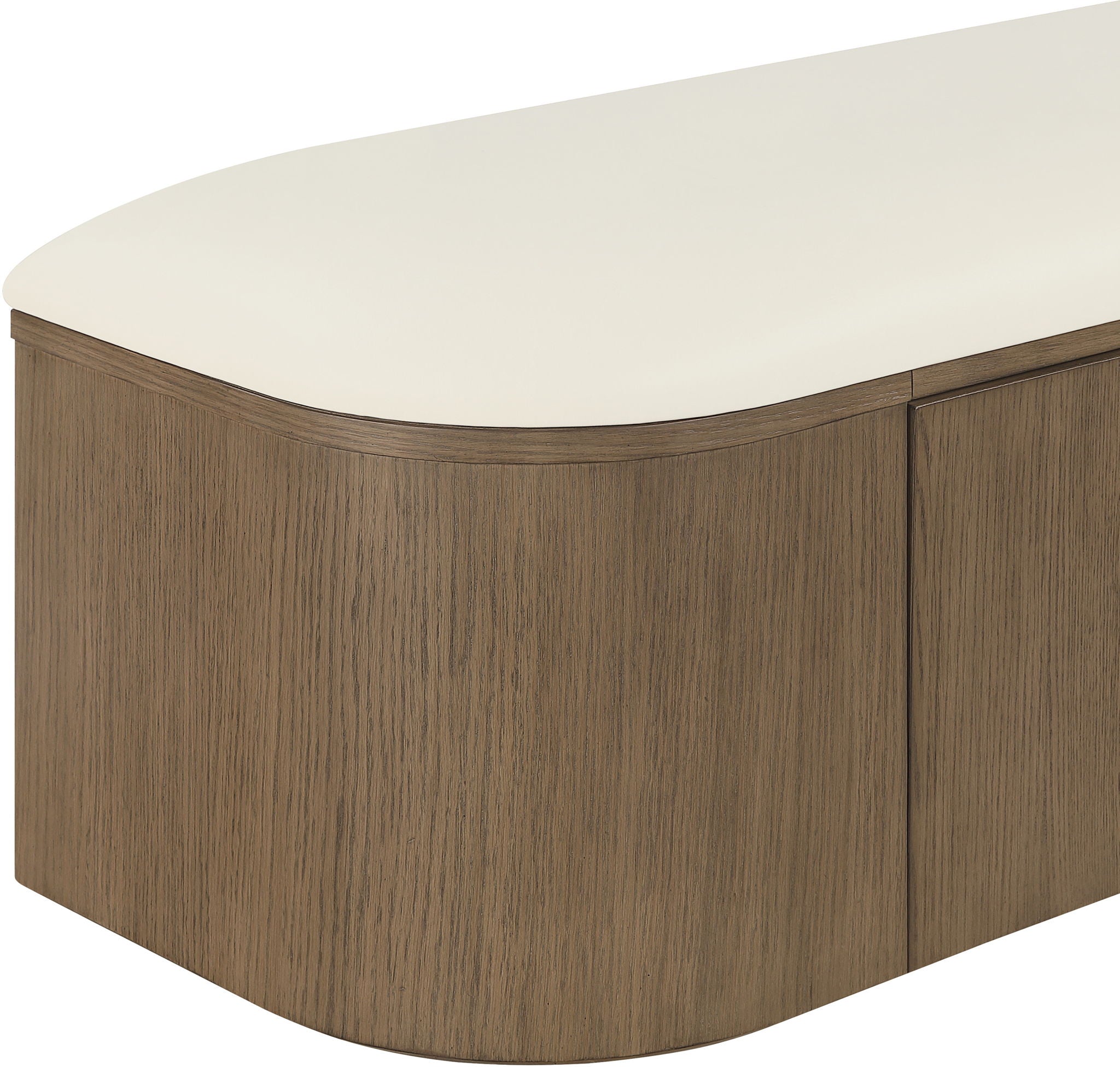 Velden - Upholstered Storage Bench With Stained Brown Base