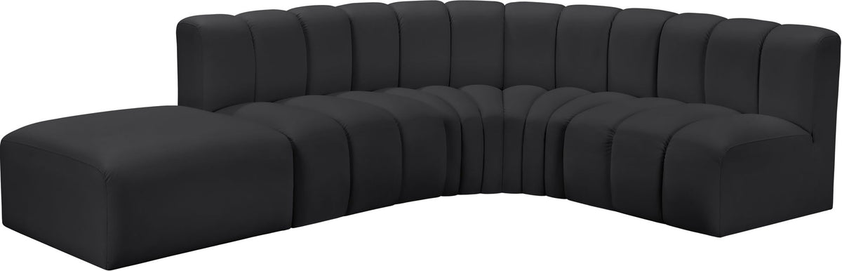 Arc - Faux Leather 5 Piece Corner Modular Sofa