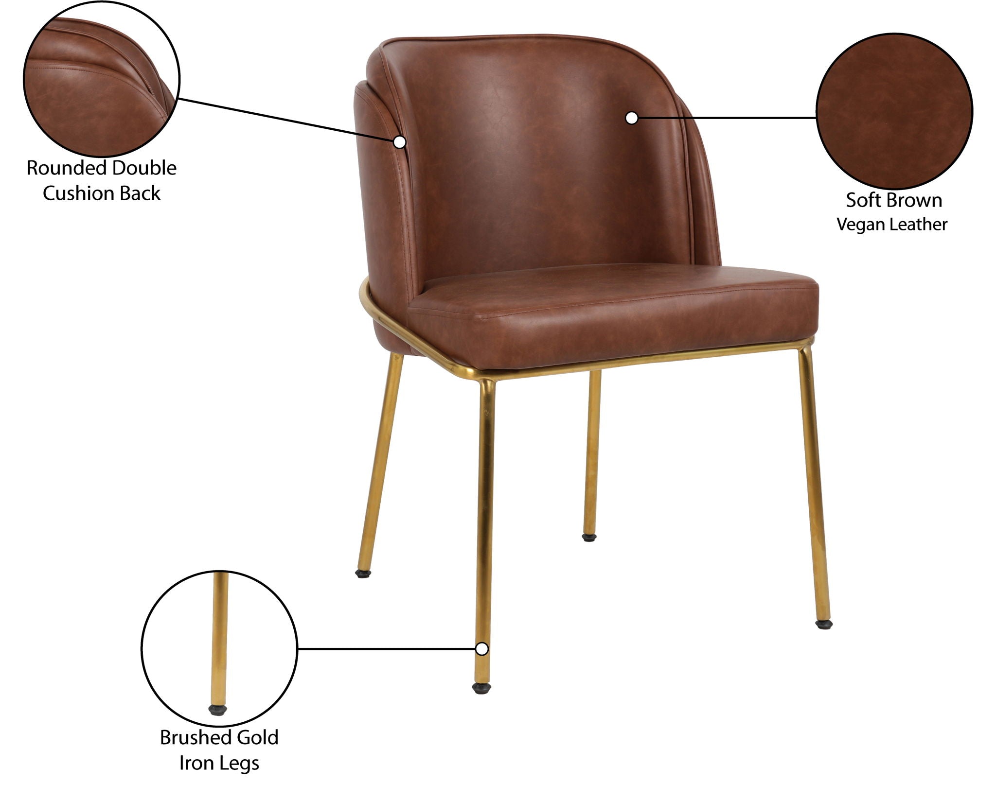Jagger - Dining Chair (Set of 2) - Gold Base