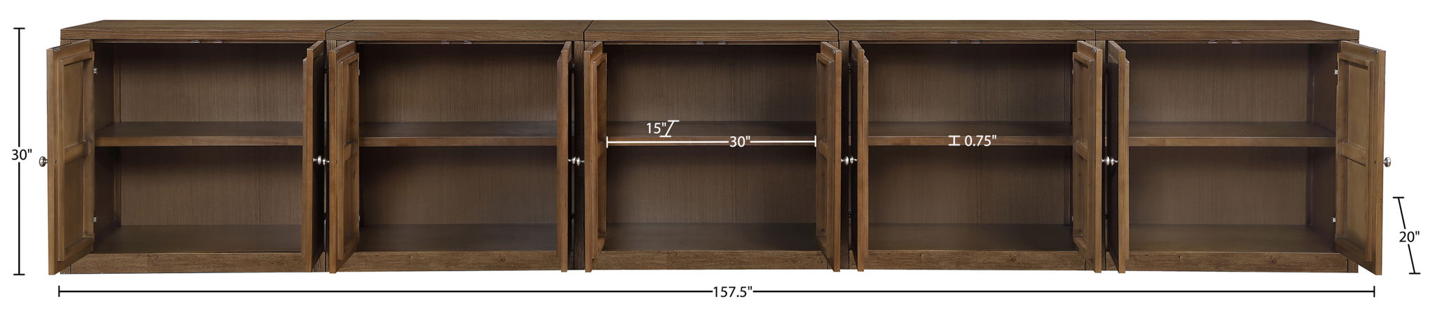 Vero - Solid Wood And Oak Venee Sideboard/Buffet