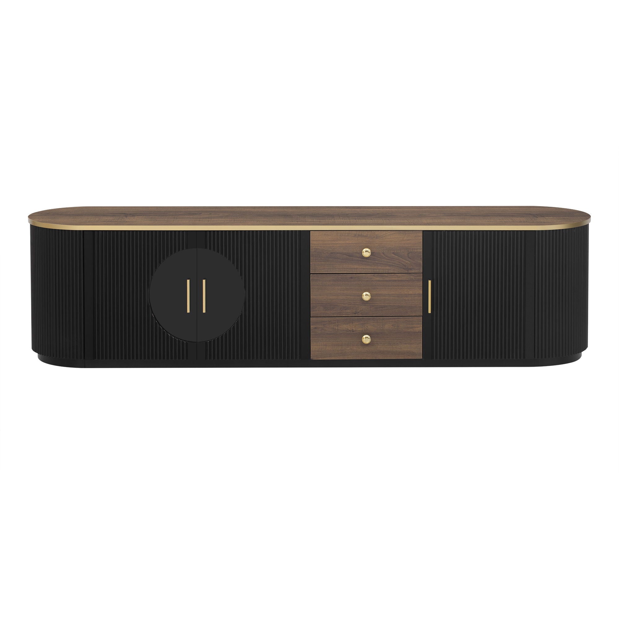 Minimalist TV Stand With 3 Drawers And 1 Shelf