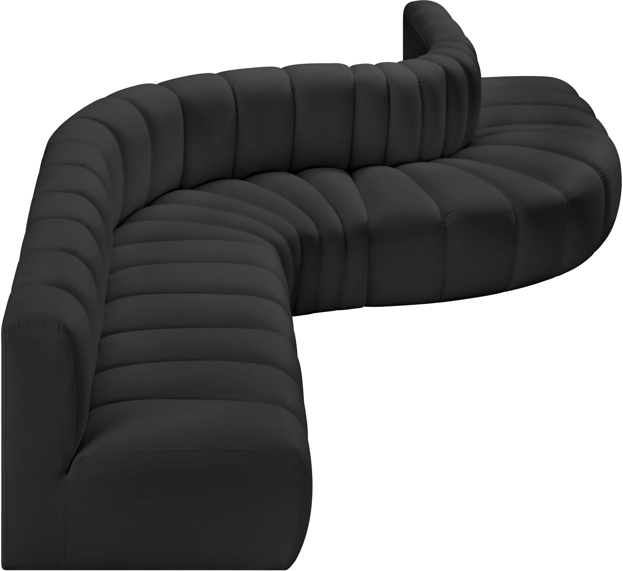 Arc - Faux Leather 7 Piece Modular Sofa
