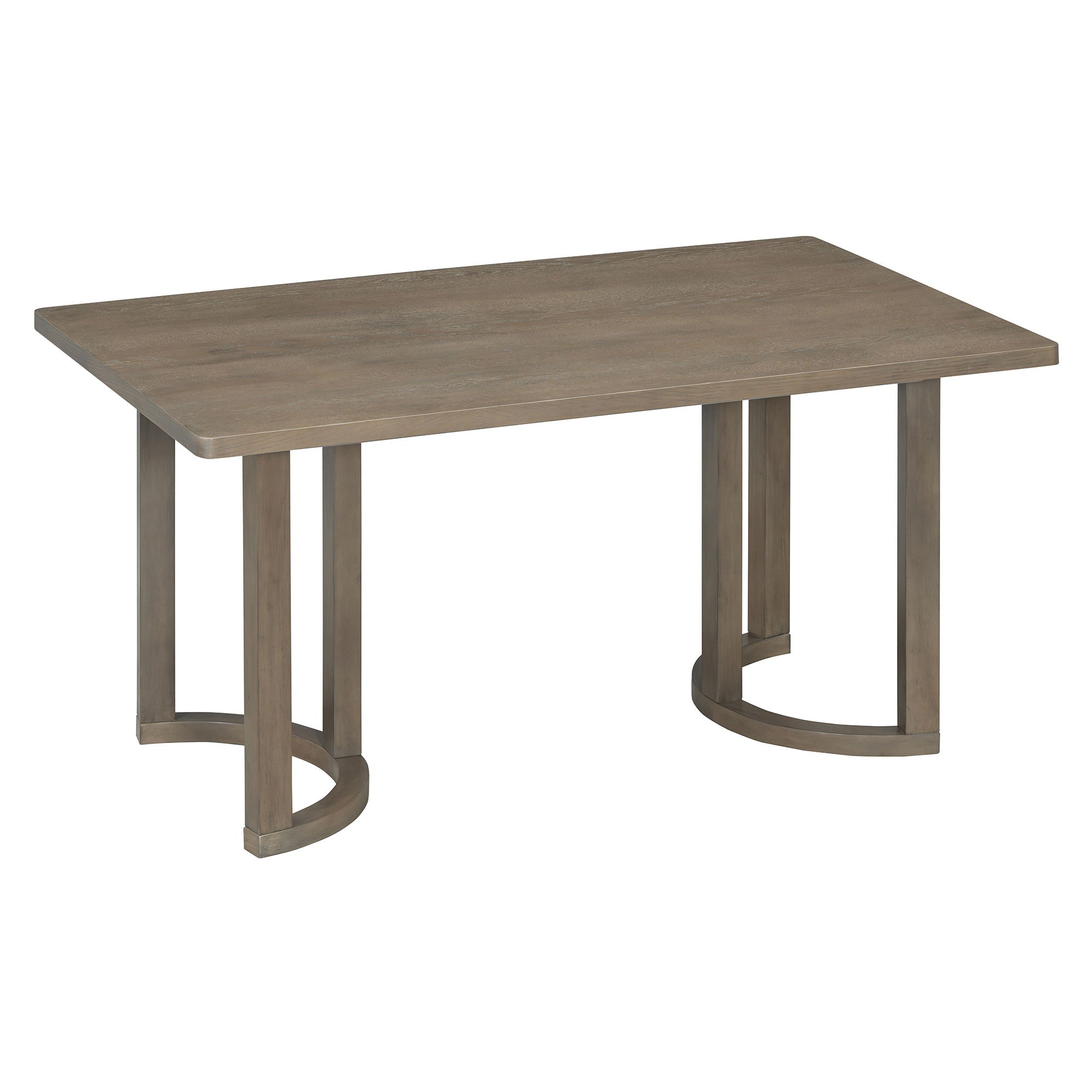 Rectangular Dining Table Set For 6 With Upholstered Barrel Back Chairs