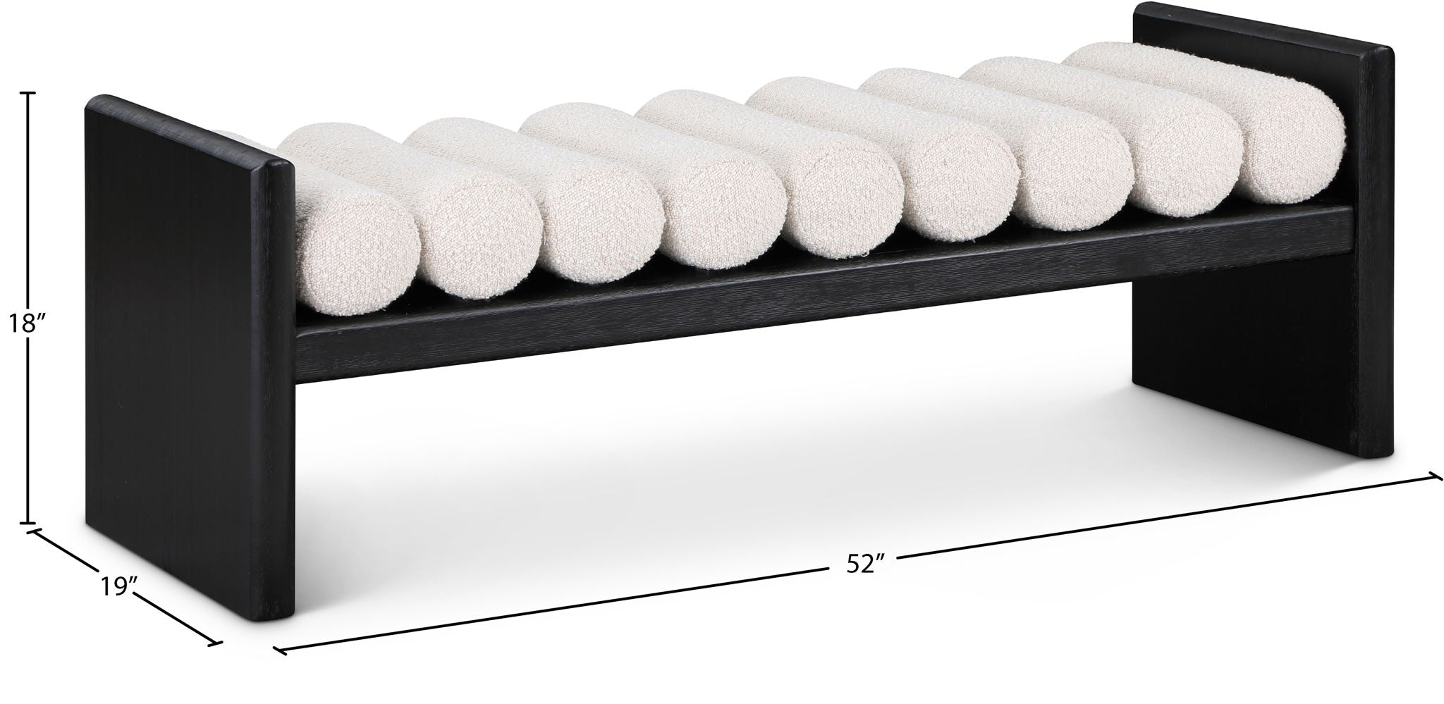 Waverly - Bench With Black Frame