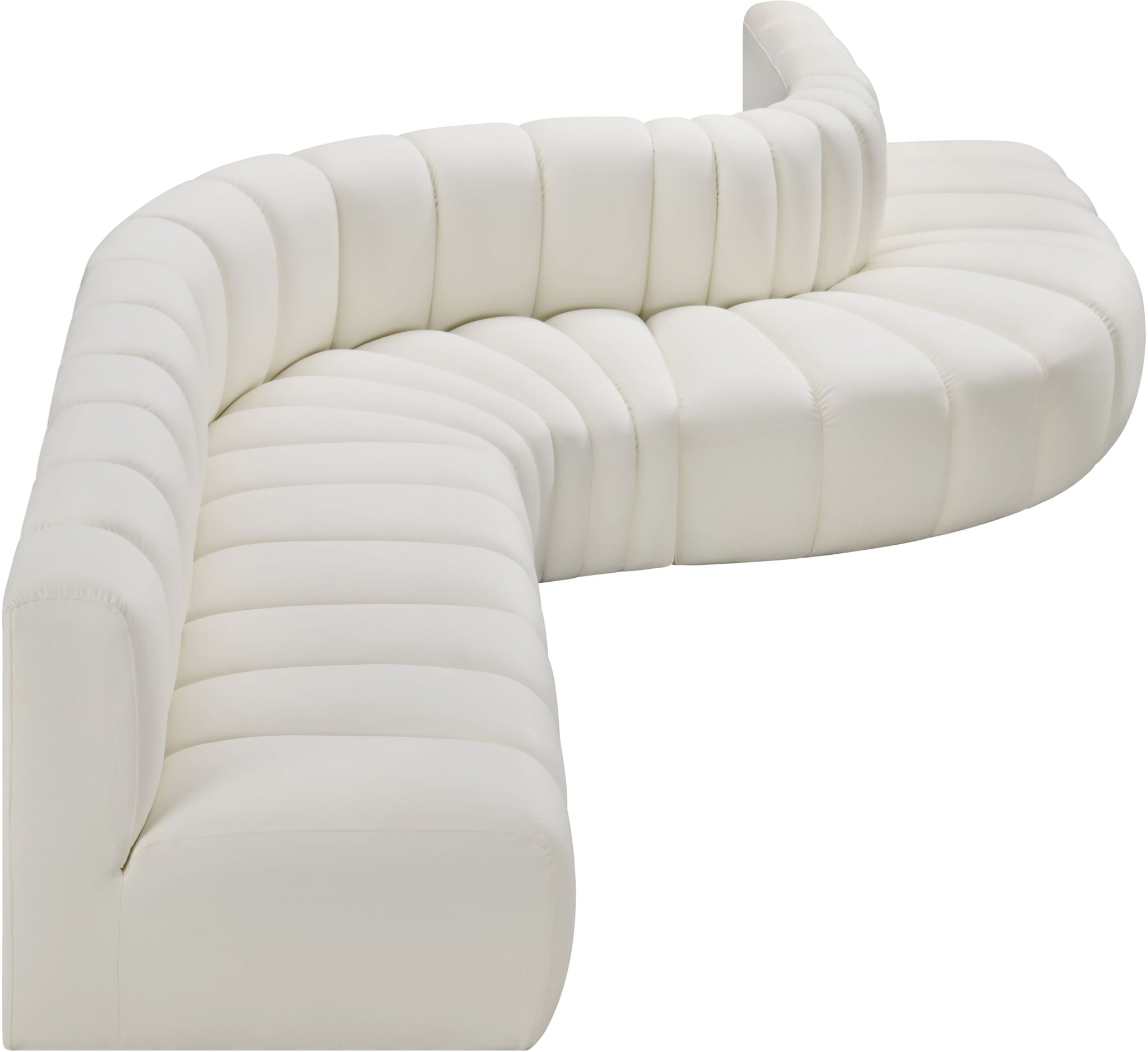 Arc - Faux Leather 7 Piece Modular Sofa