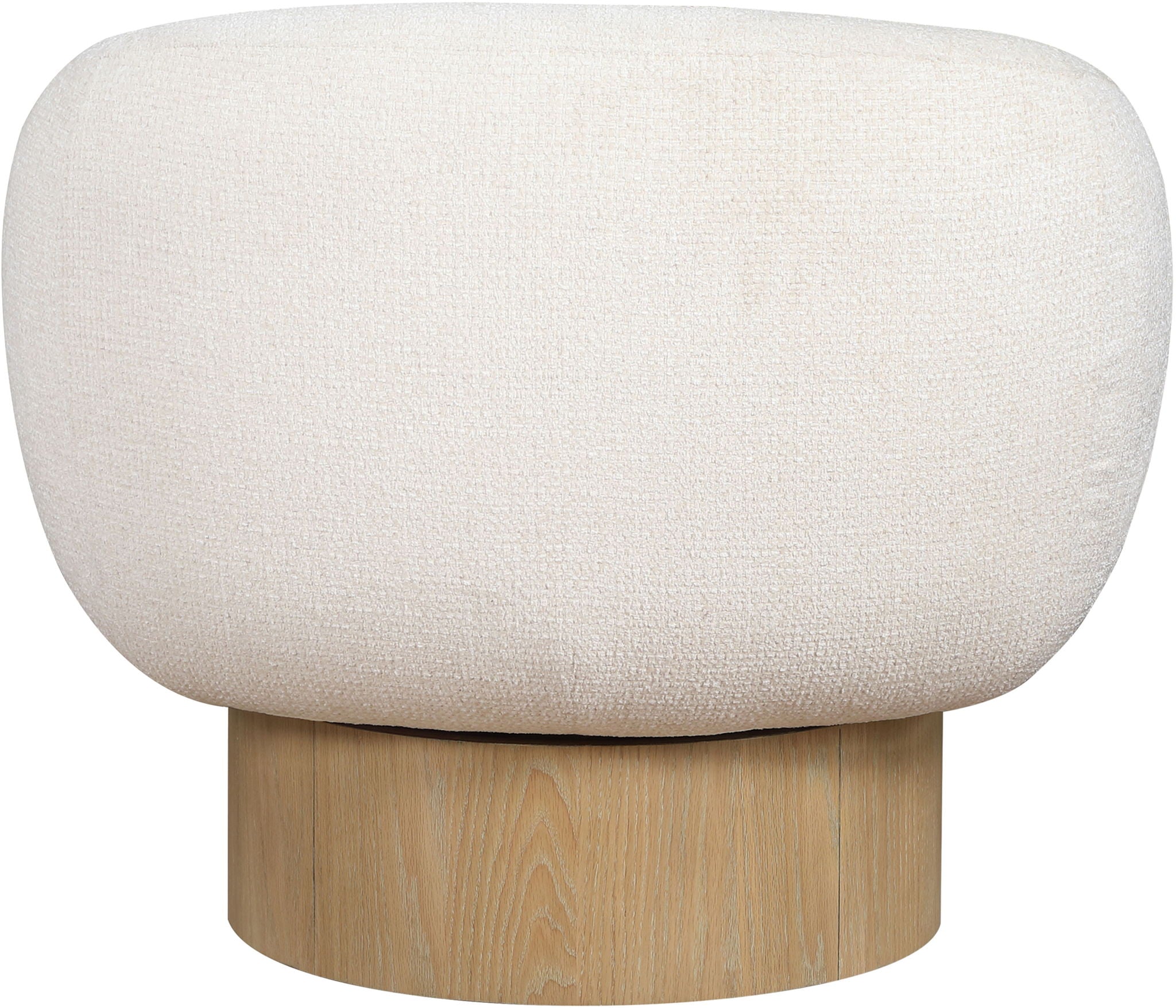 Avella - Interwoven Fabric Swivel Accent Chair - Light Brown Base