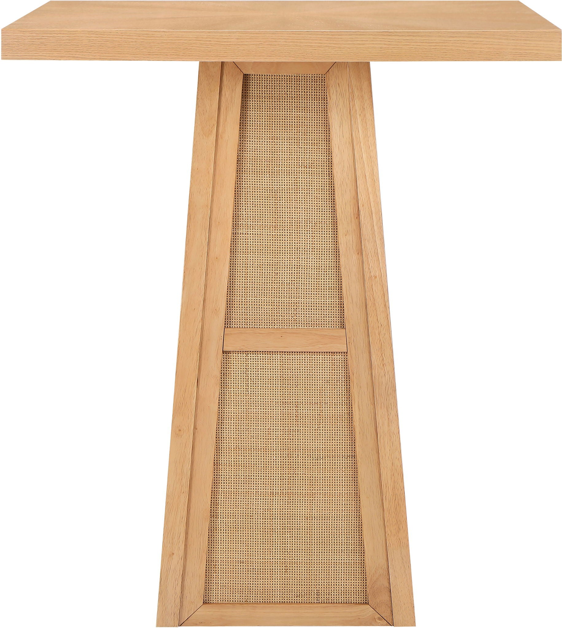 Fenwick - Cane, Oak Veneer And Solid Wood Bar Height Table