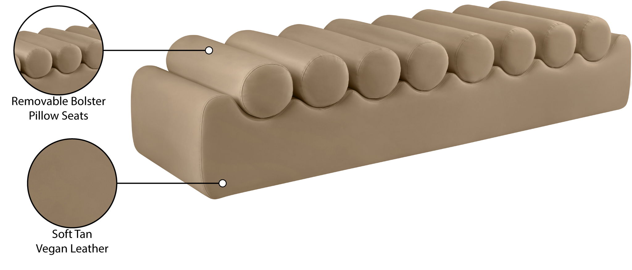 Rumble - Faux Leather Bench