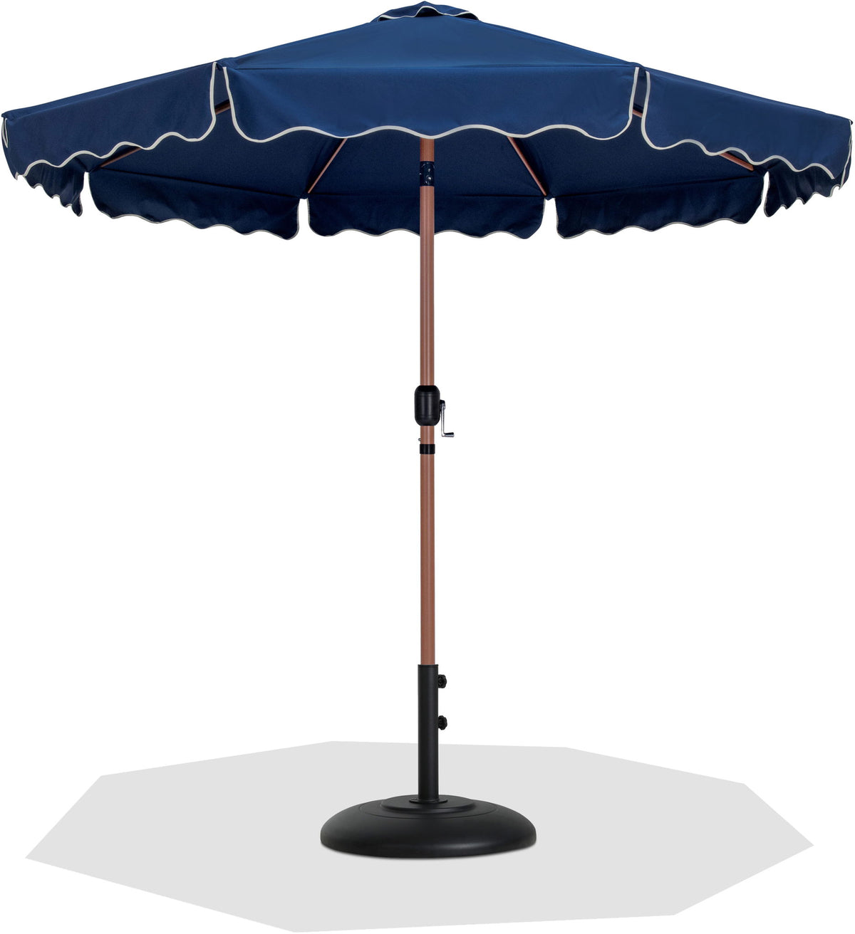 Amalfi - Patio Umbrella - Black Base / Light Brown Pole