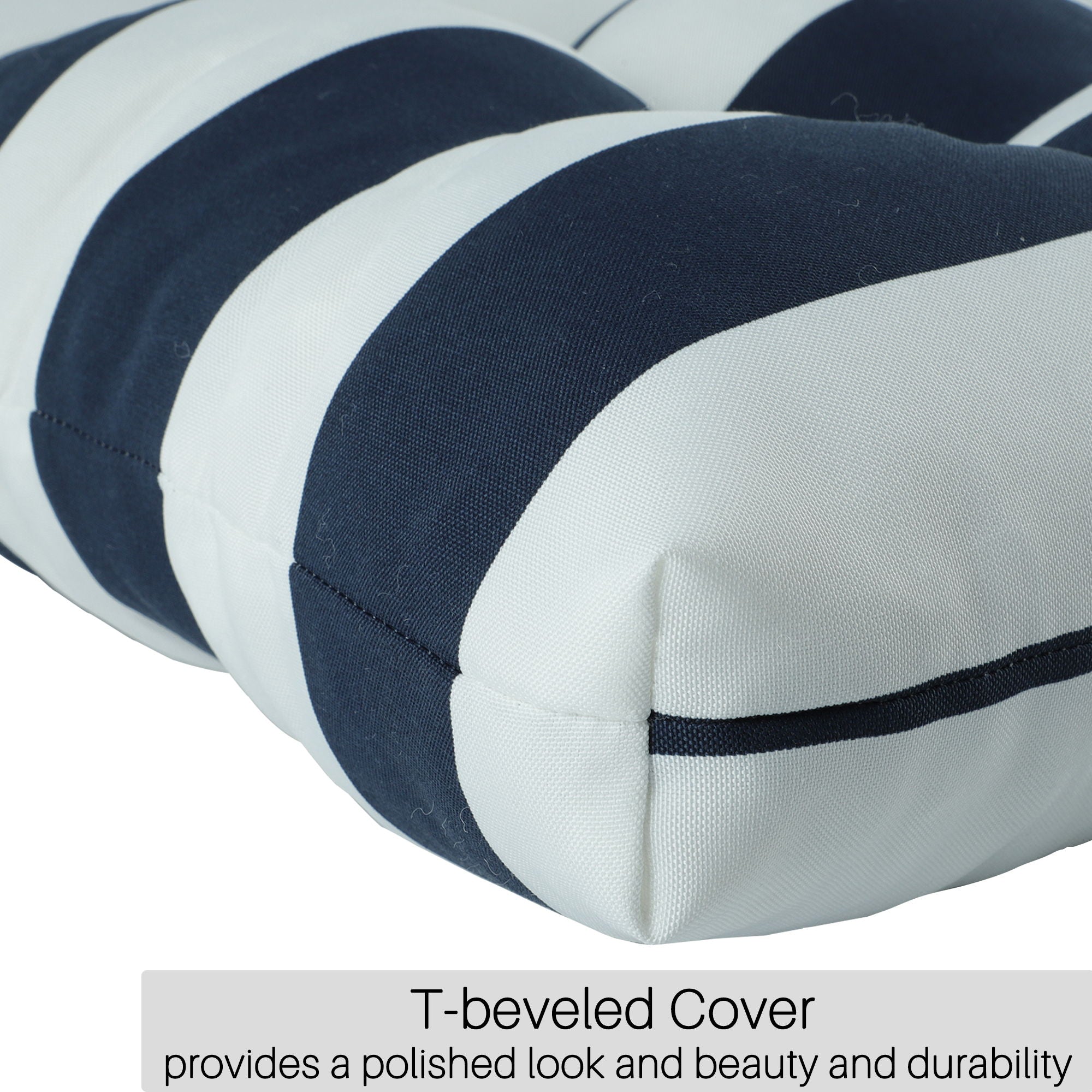 2 Piece High Back Patio Chair Cushion Set, Tufted Adirondack And Rocking Chair Cushions