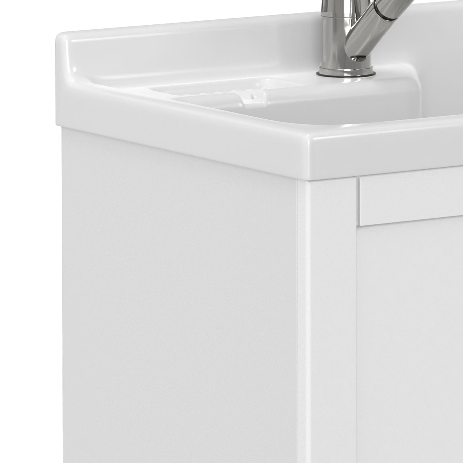 Kyle - Laundry Utility Sink And Cabinet - White