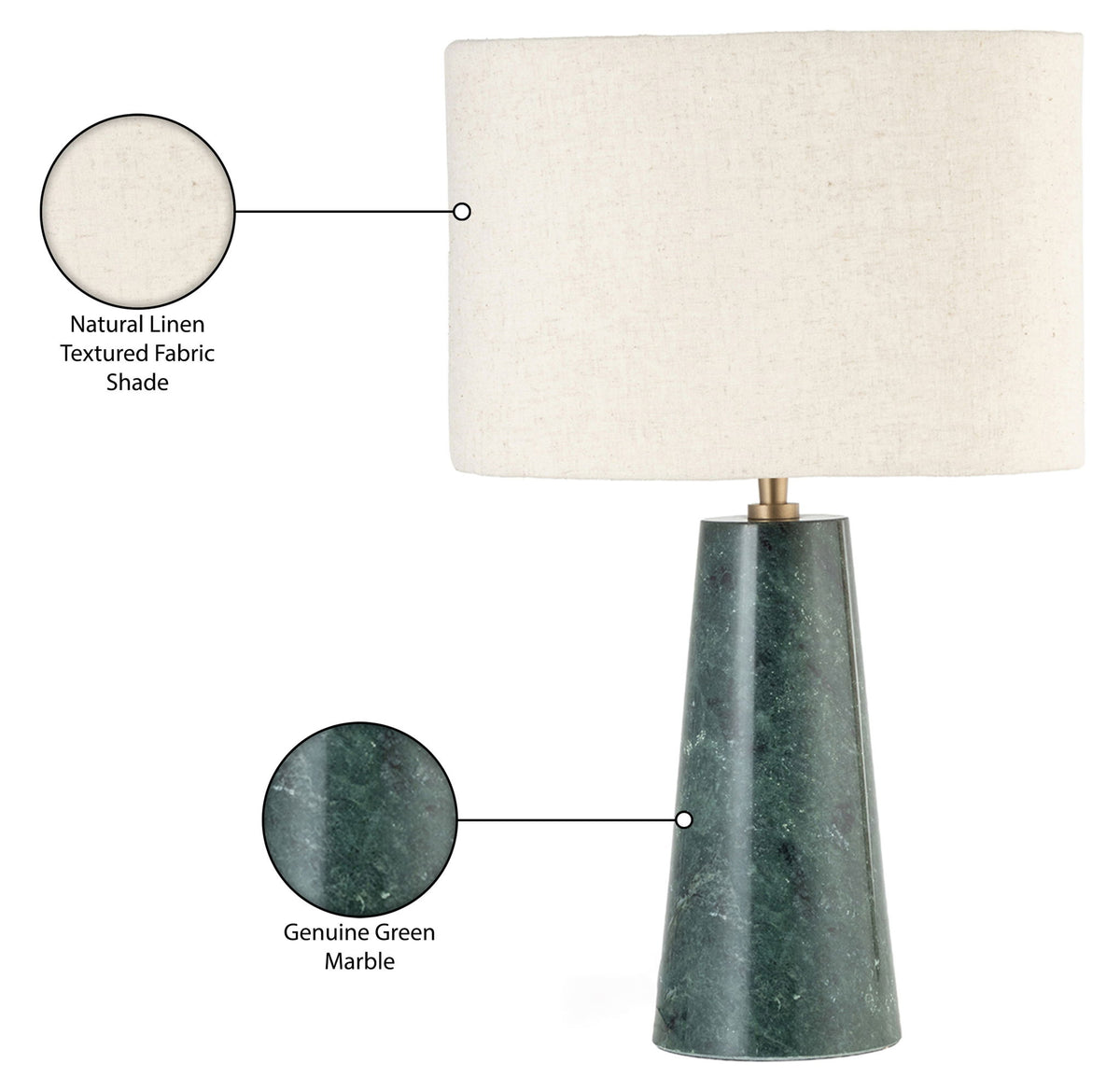 Dolomia - Base And Linen Textured Fabric Shade Table Lamp