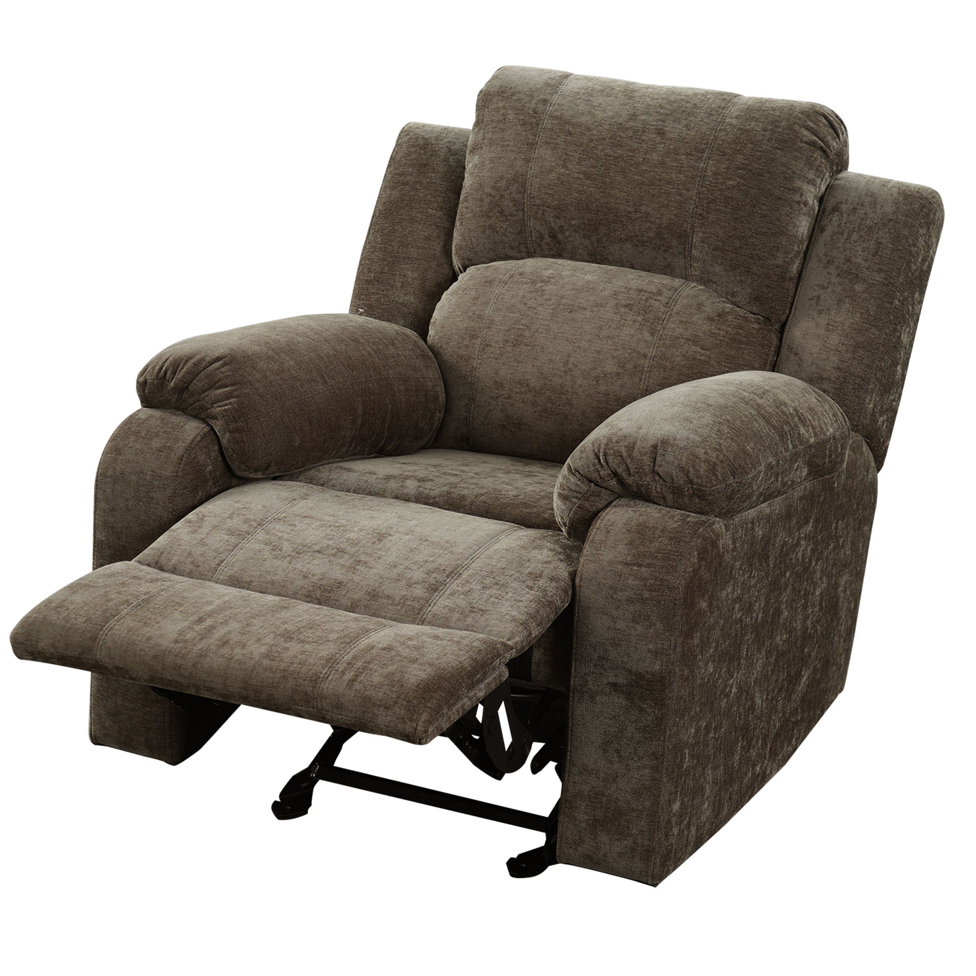 Upholstered Manual Recliner Chair With 3 Adjustable Backrest Positions