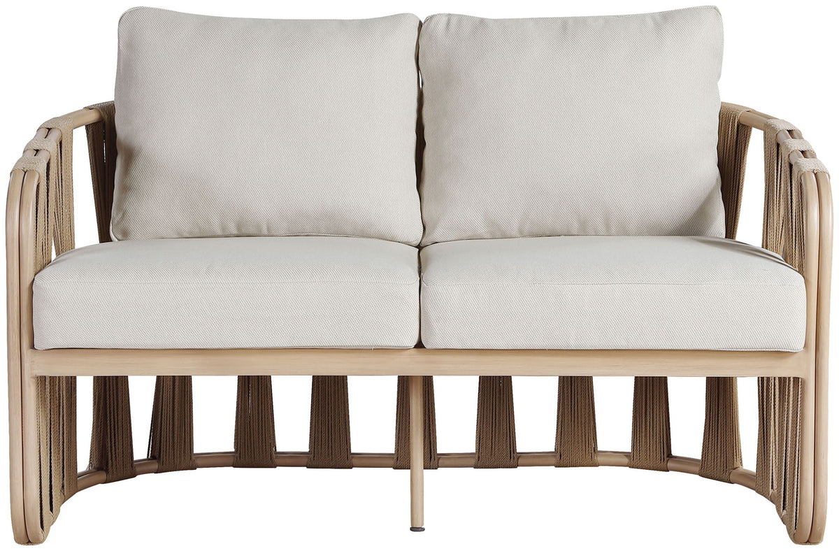 San Pietro - Resilient Waterproof Fabric 60.5" Upholstered Outdoor Patio Loveseat