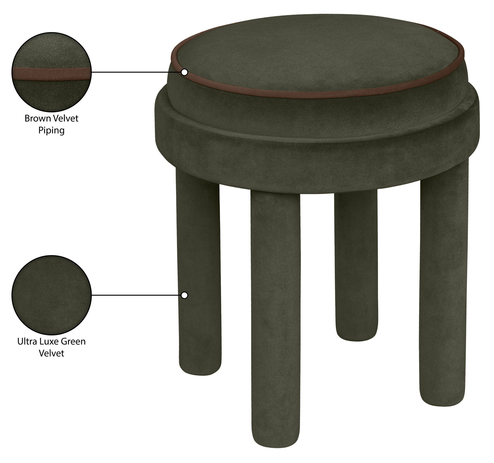 Velin - Velvet Ottoman / Stool