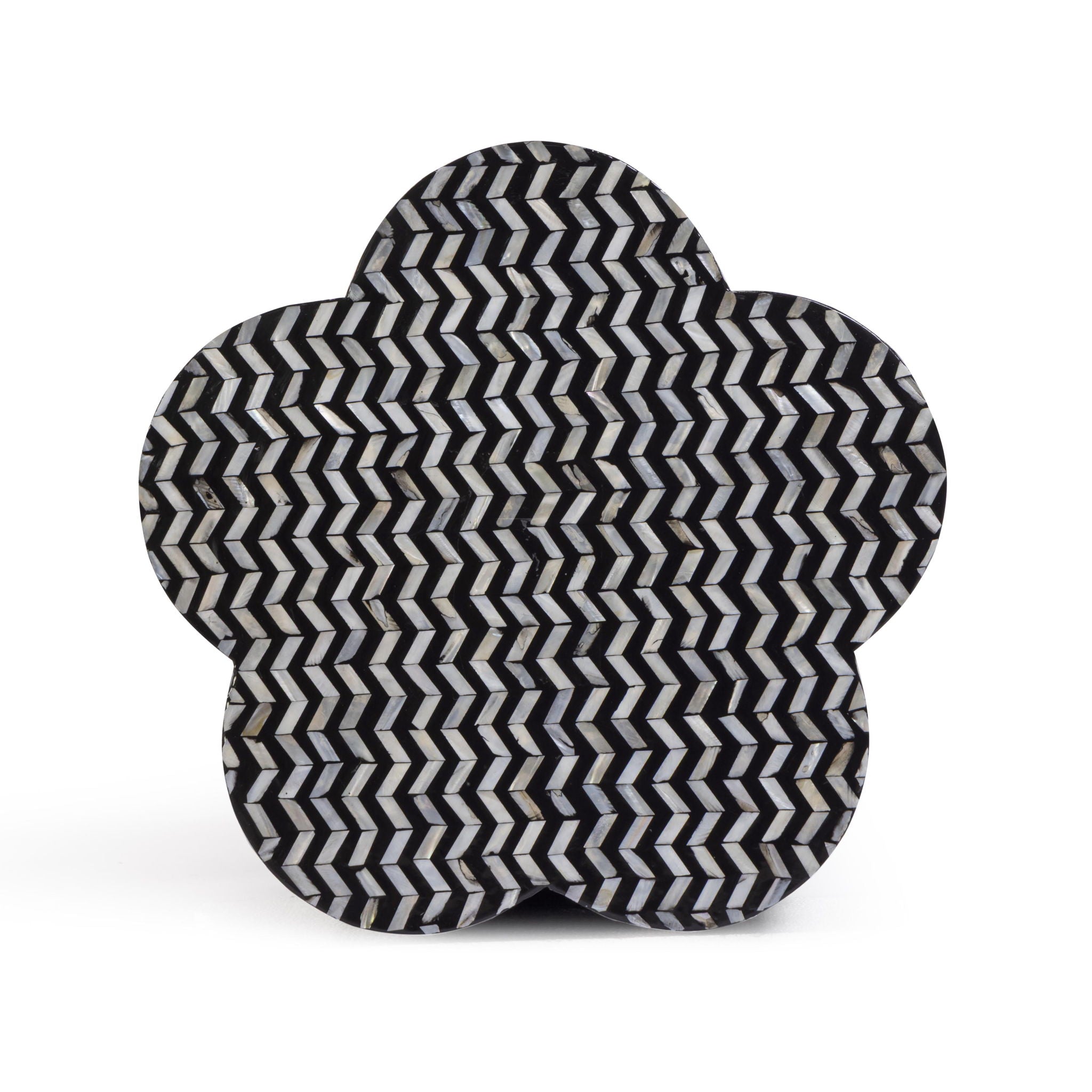Mother Of Pearl Shell Side Table - Truffle